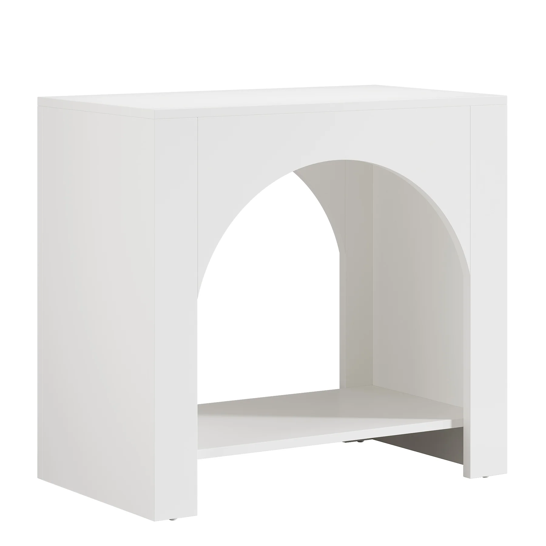 27" End Table, 2 Tier Square Side Table with Storage Shelf - Image 15