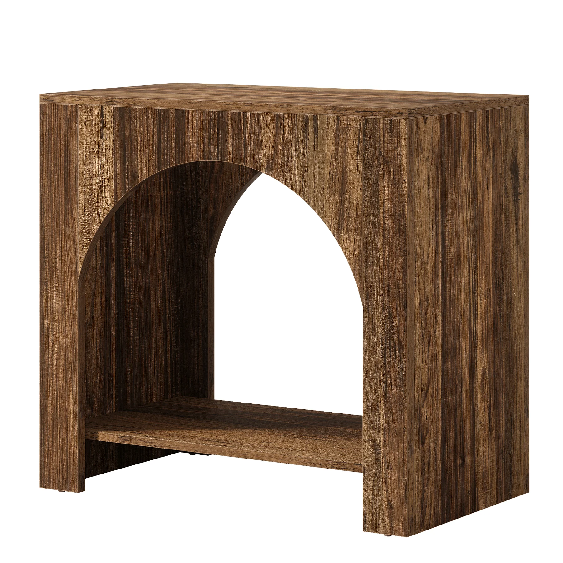 27" End Table, 2 Tier Square Side Table with Storage Shelf - Image 18