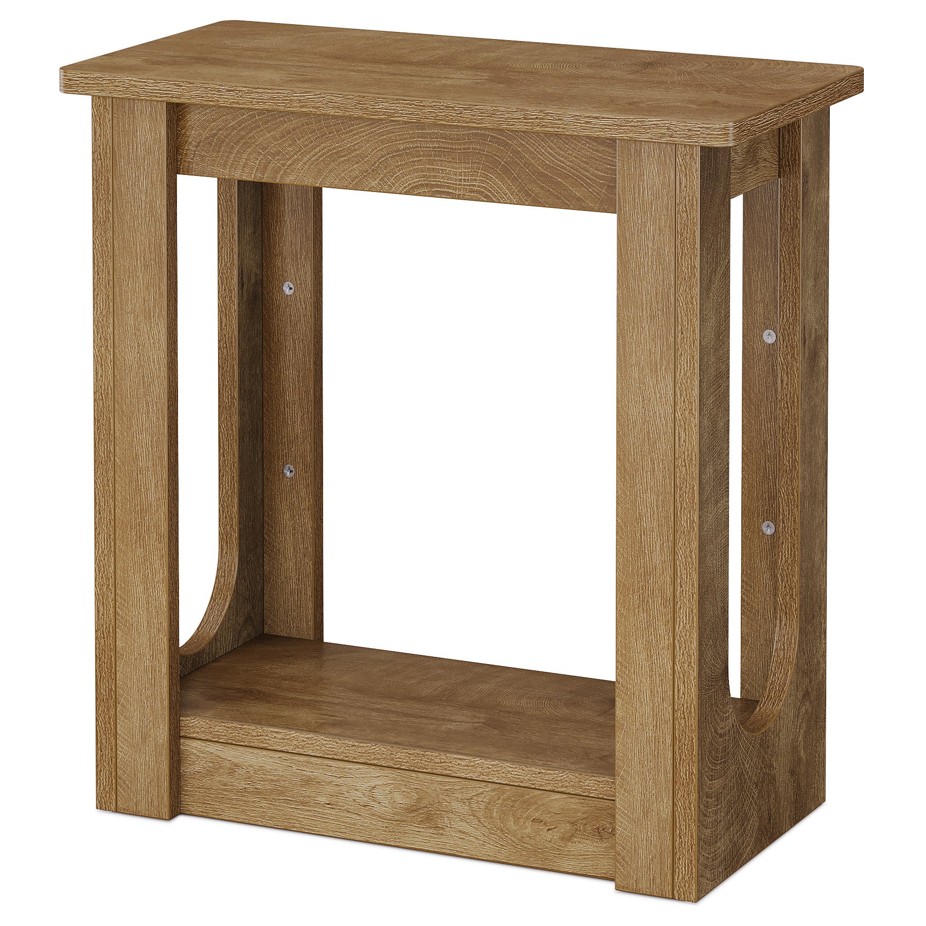 23.62" End Table with Storage Shelves, Narrow Side Table Nightstand for Living Room - Image 8
