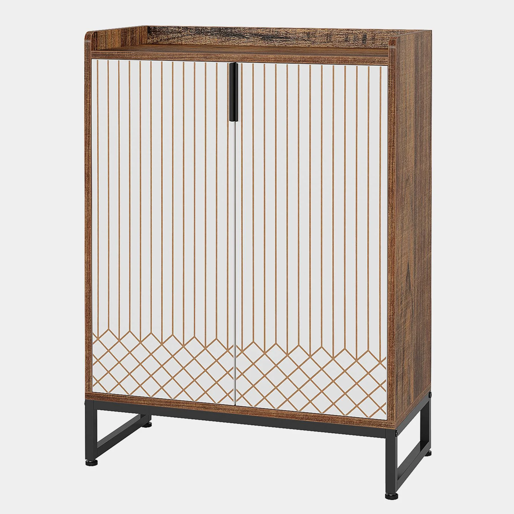 Modern Shoe Cabinet with Doors, 5-Tier Modern Shoe Rack Organizer - Image 9