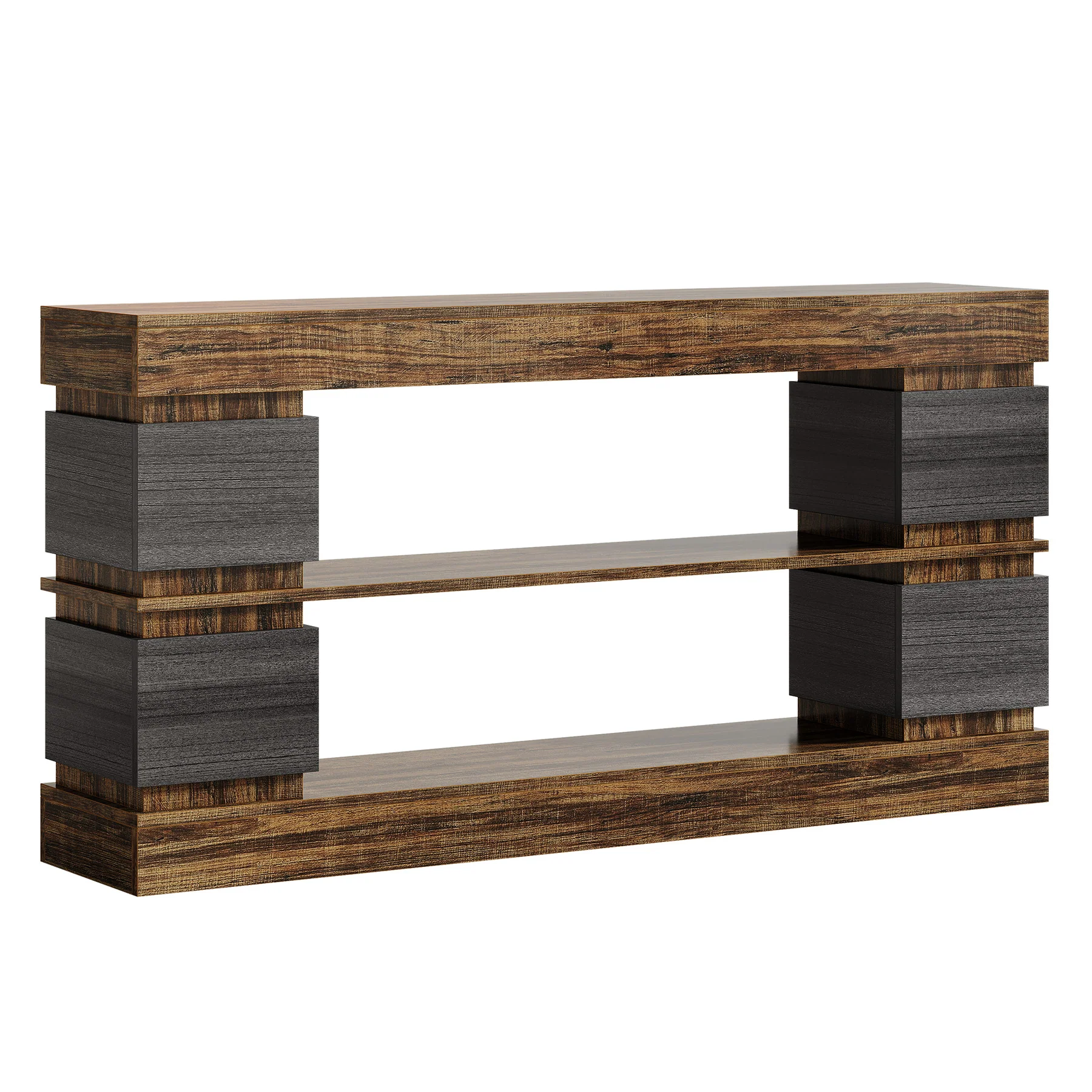63" Console Table, 3-Tier Farmhouse Hallway Sofa Table - Image 7