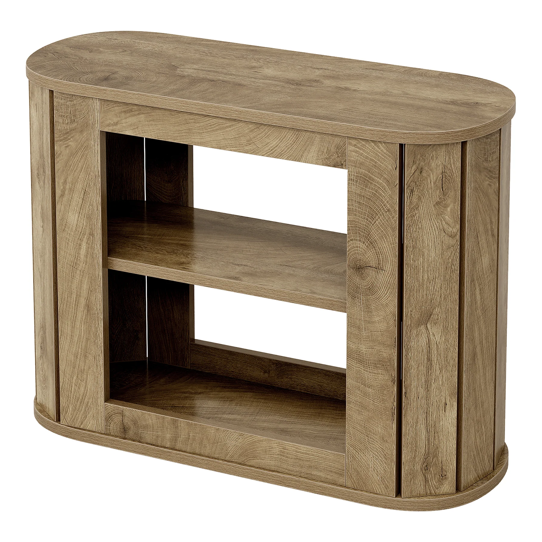3-Tier End Table, Farmhouse Side Table with Rounded Edges for Living Room - Image 8