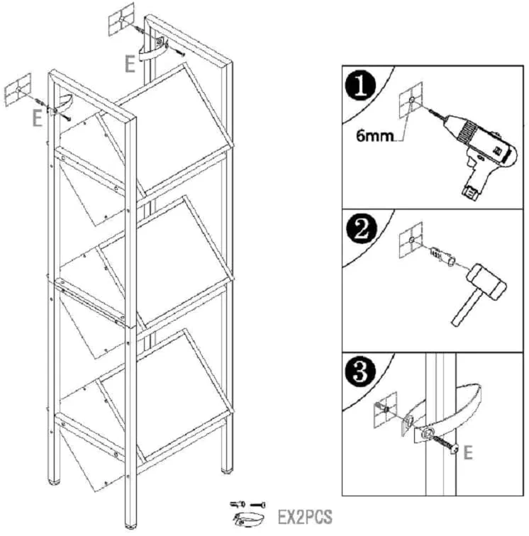 Industrial Wine Rack, 3 Tier Freestanding Wine Storage Stand - Image 6