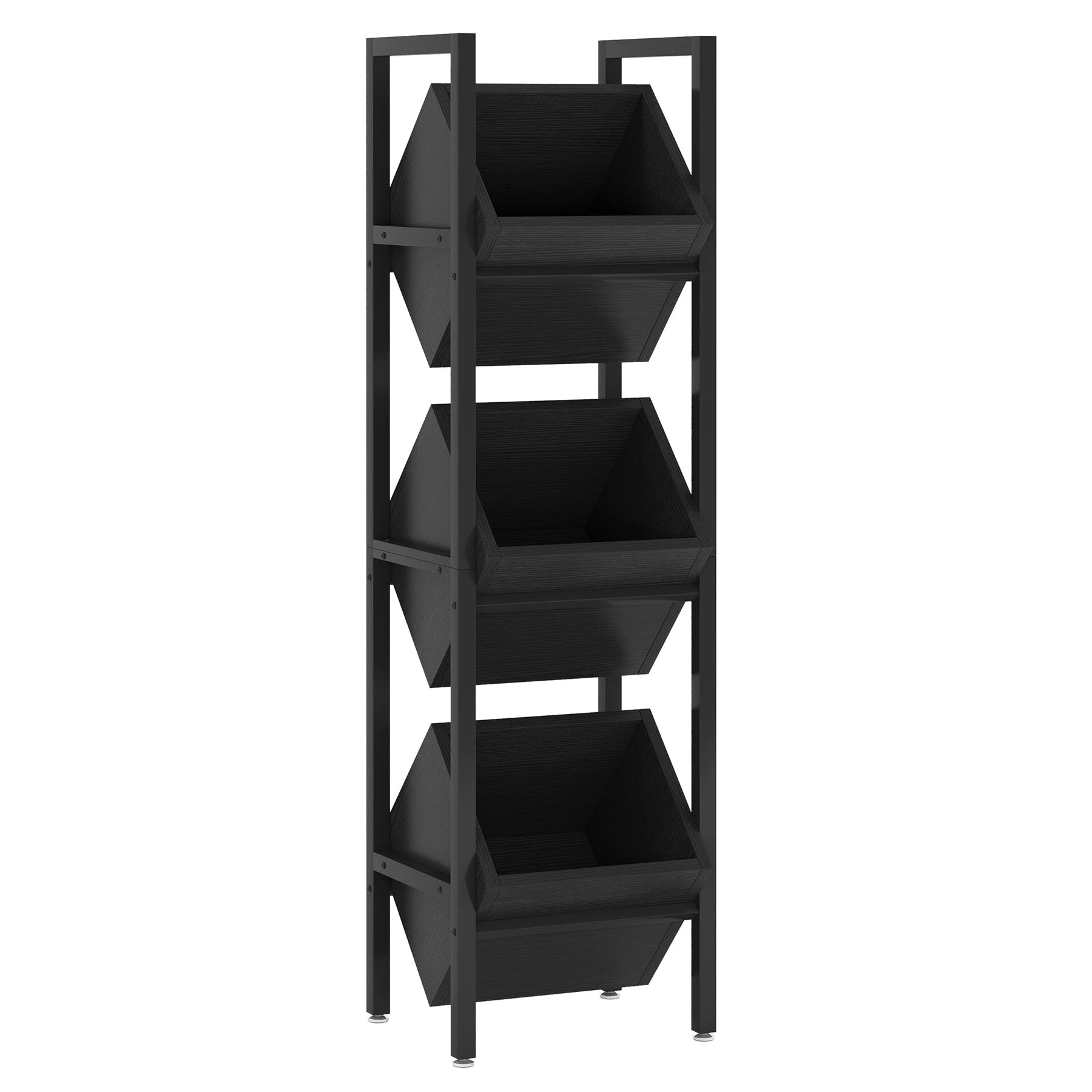 Industrial Wine Rack, 3 Tier Freestanding Wine Storage Stand - Image 8