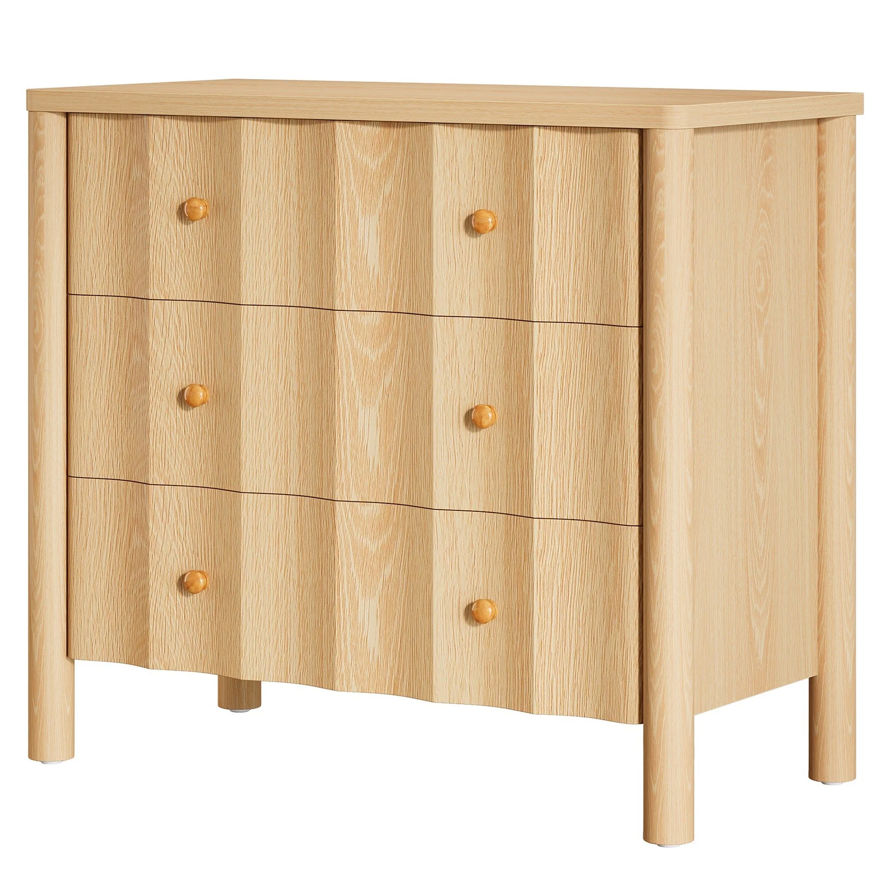 31.5" Nightstand, Modern Oversized Bedside Table with 3 Drawers for Bedroom - Image 8