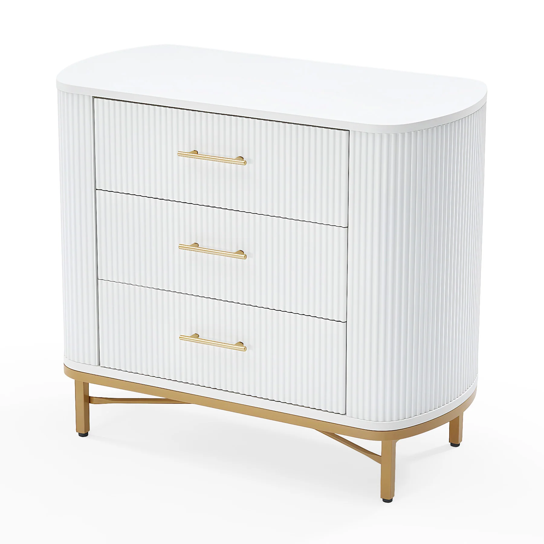 31.5” W Nightstand with 3 Drawers, Modern Bedside Table for Bedroom - Image 9