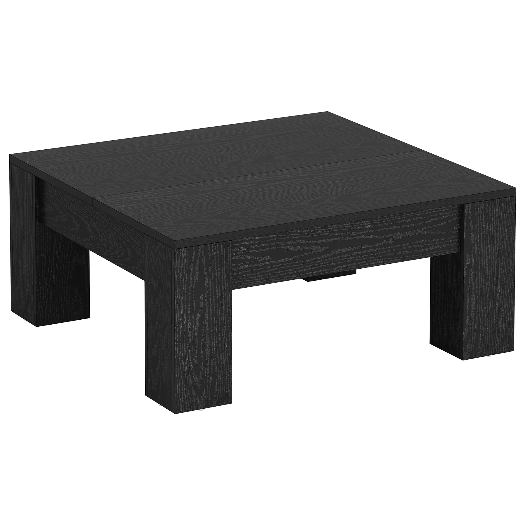 39" Square Coffee Table, Farmhouse Wood Coffee Table with Sturdy Legs - Image 10