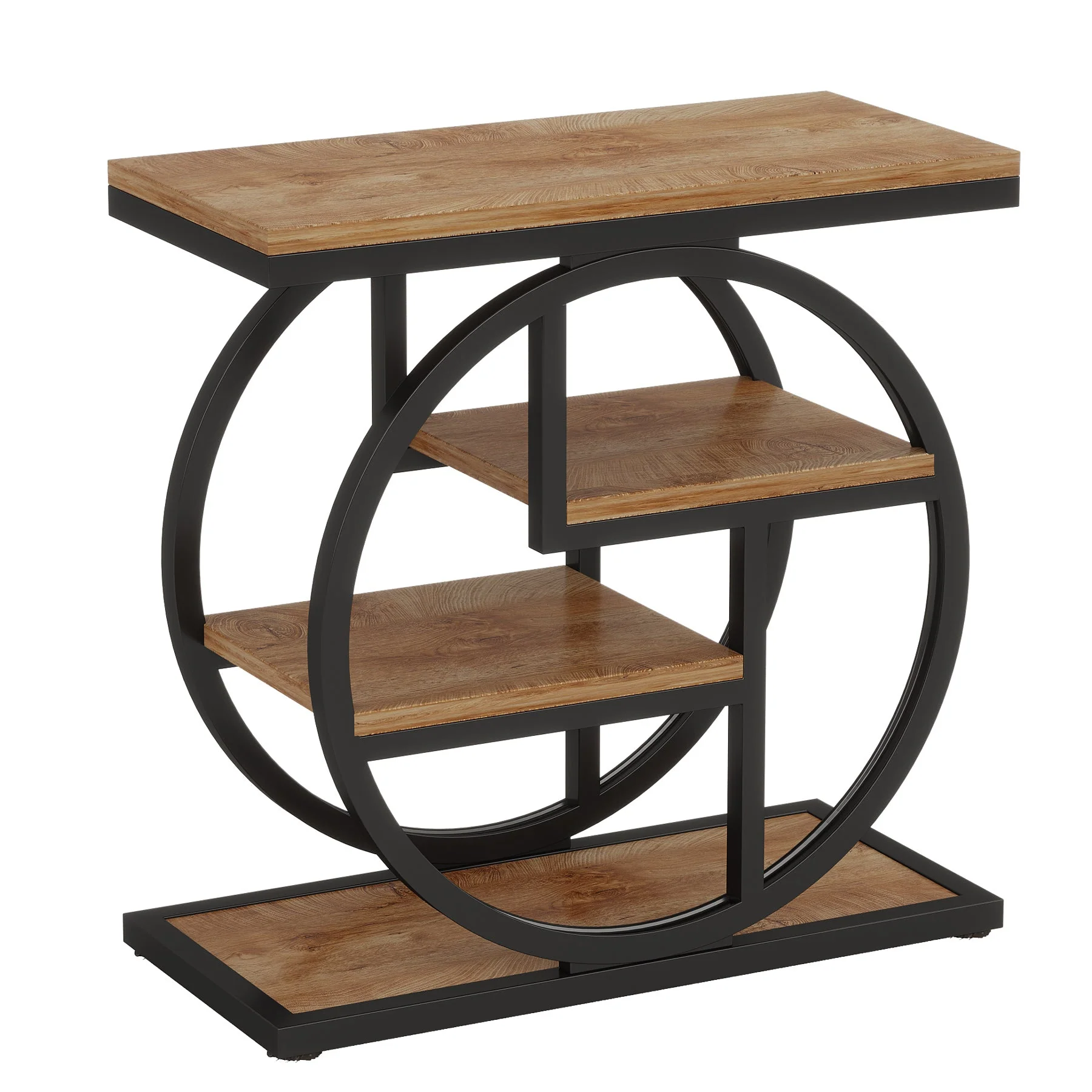 4-Tier End Table, Industrial Side Table with Storage Shelves for Living Room, Bedroom - Image 14