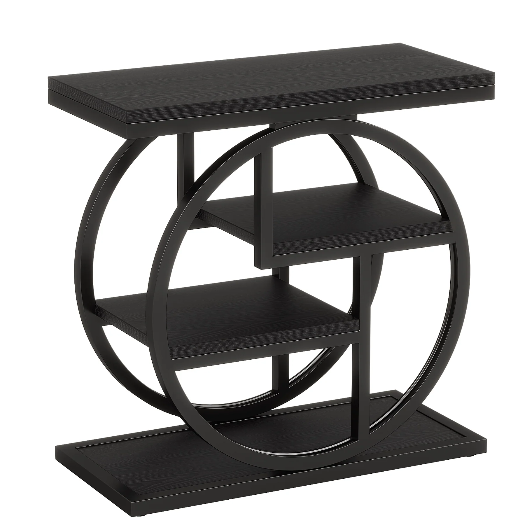 4-Tier End Table, Industrial Side Table with Storage Shelves for Living Room, Bedroom - Image 16