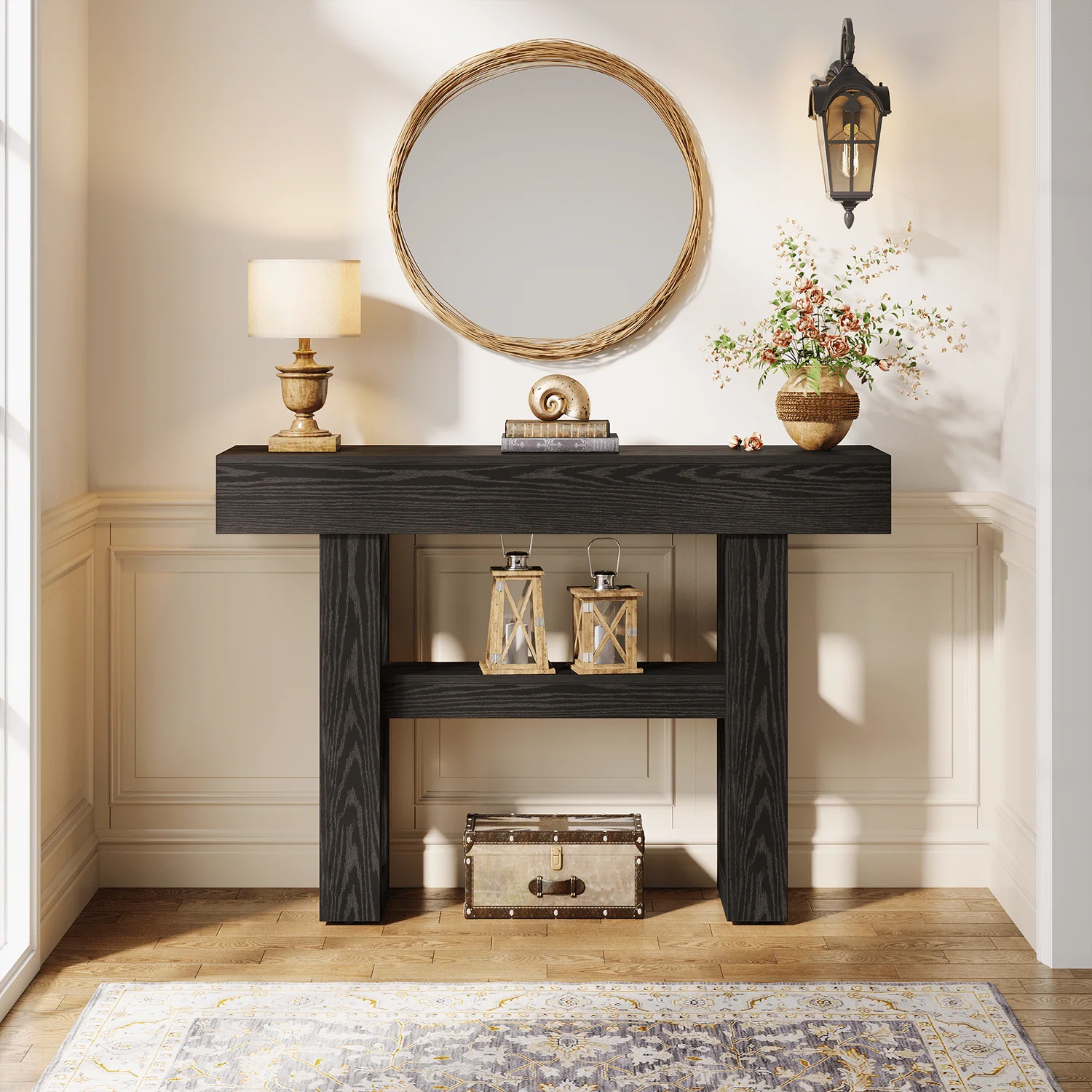 Tribesigns 41.34" Console Table, Rustic 2-Tier Storage for Entryway and Living Room - Image 20