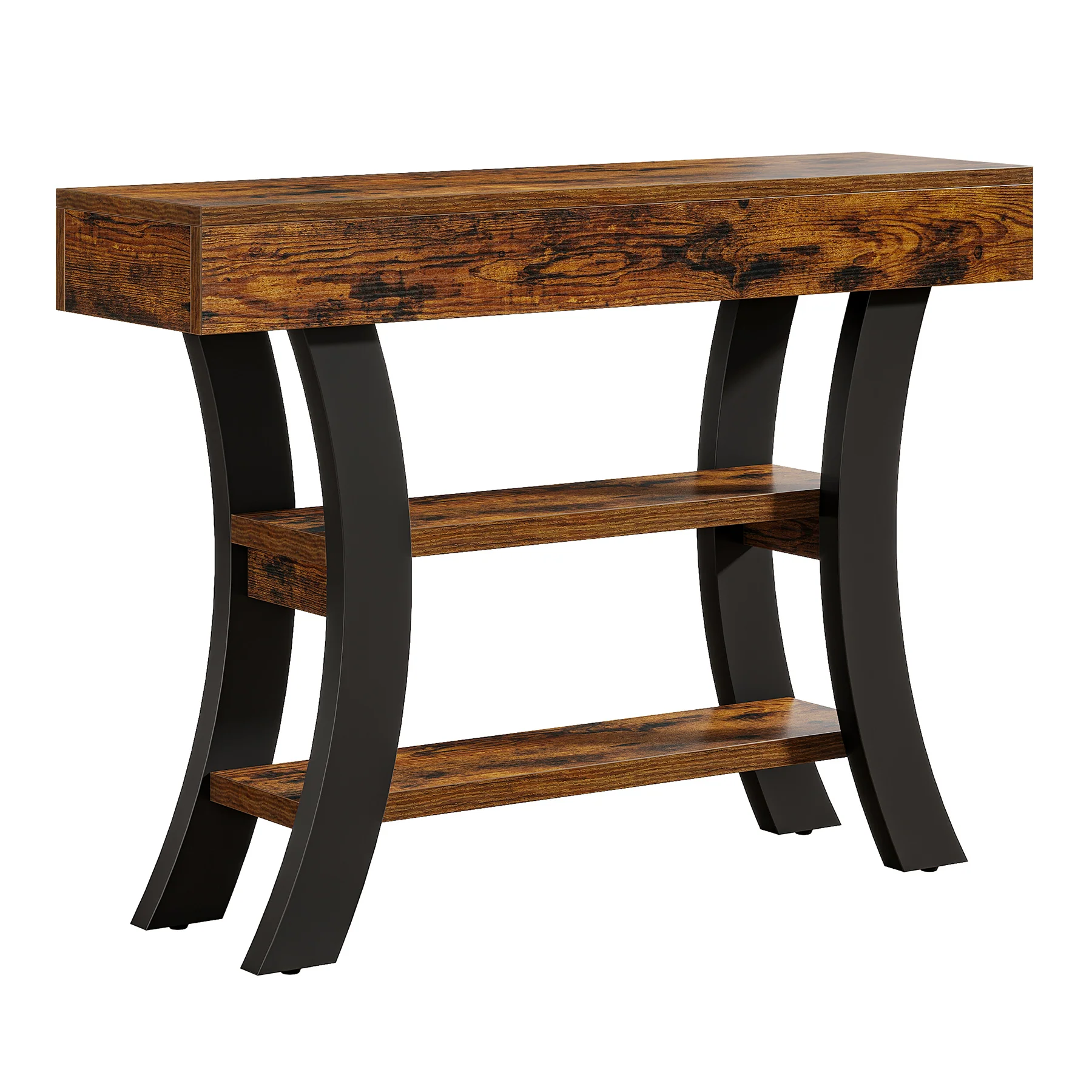 41" Console Table, Sofa Entryway Table with Storage Shelves - Image 10