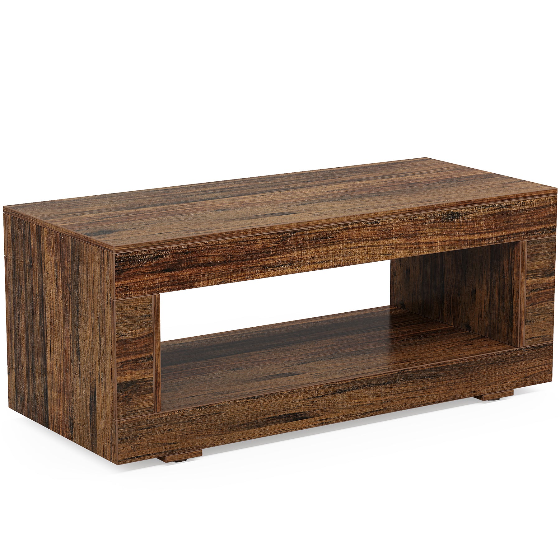 43" Coffee Table, Farmhouse Center Table With Storage - Image 8
