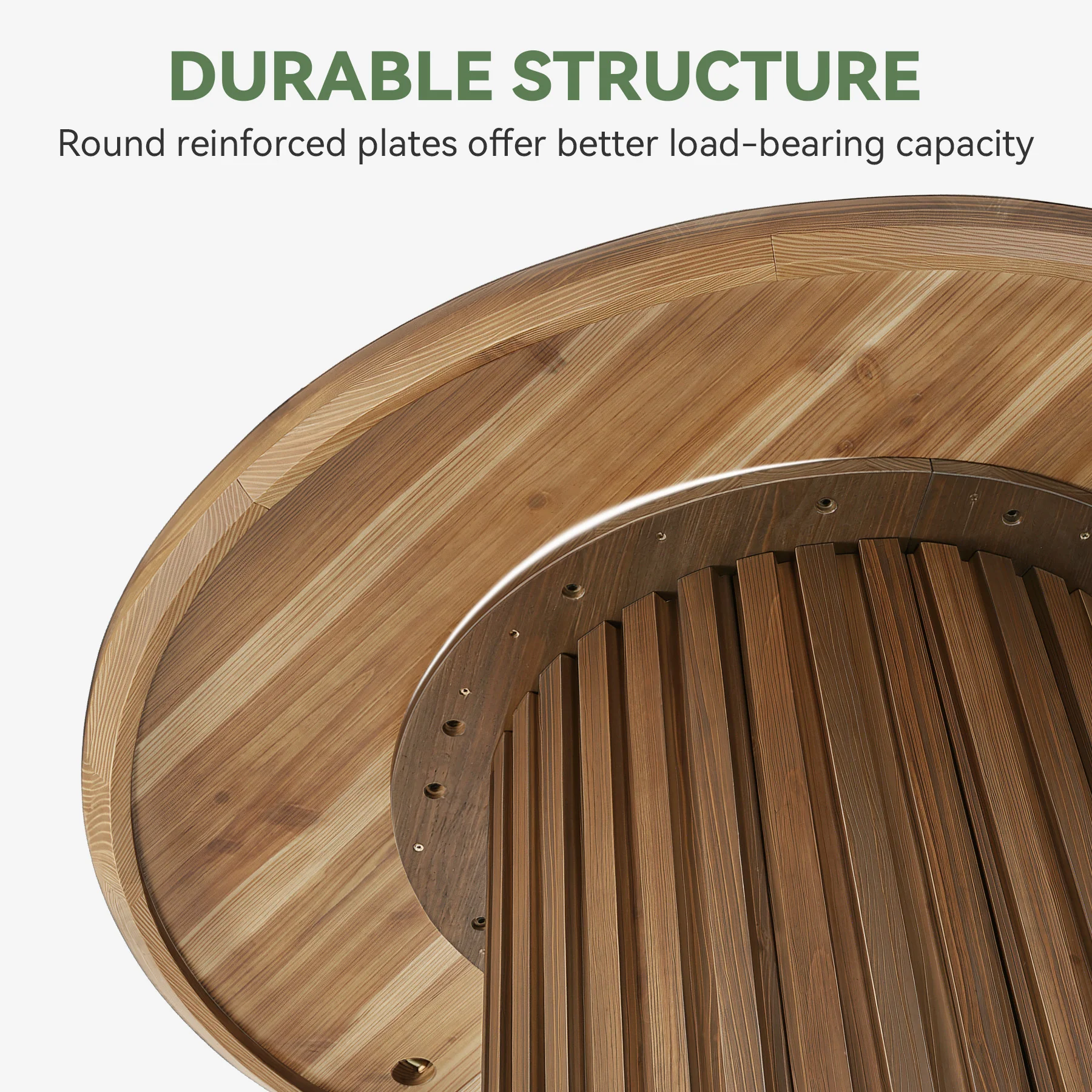 Tribesigns 47.24" Round Dining Table, Solid Wood Table for 4-6 People - Image 9