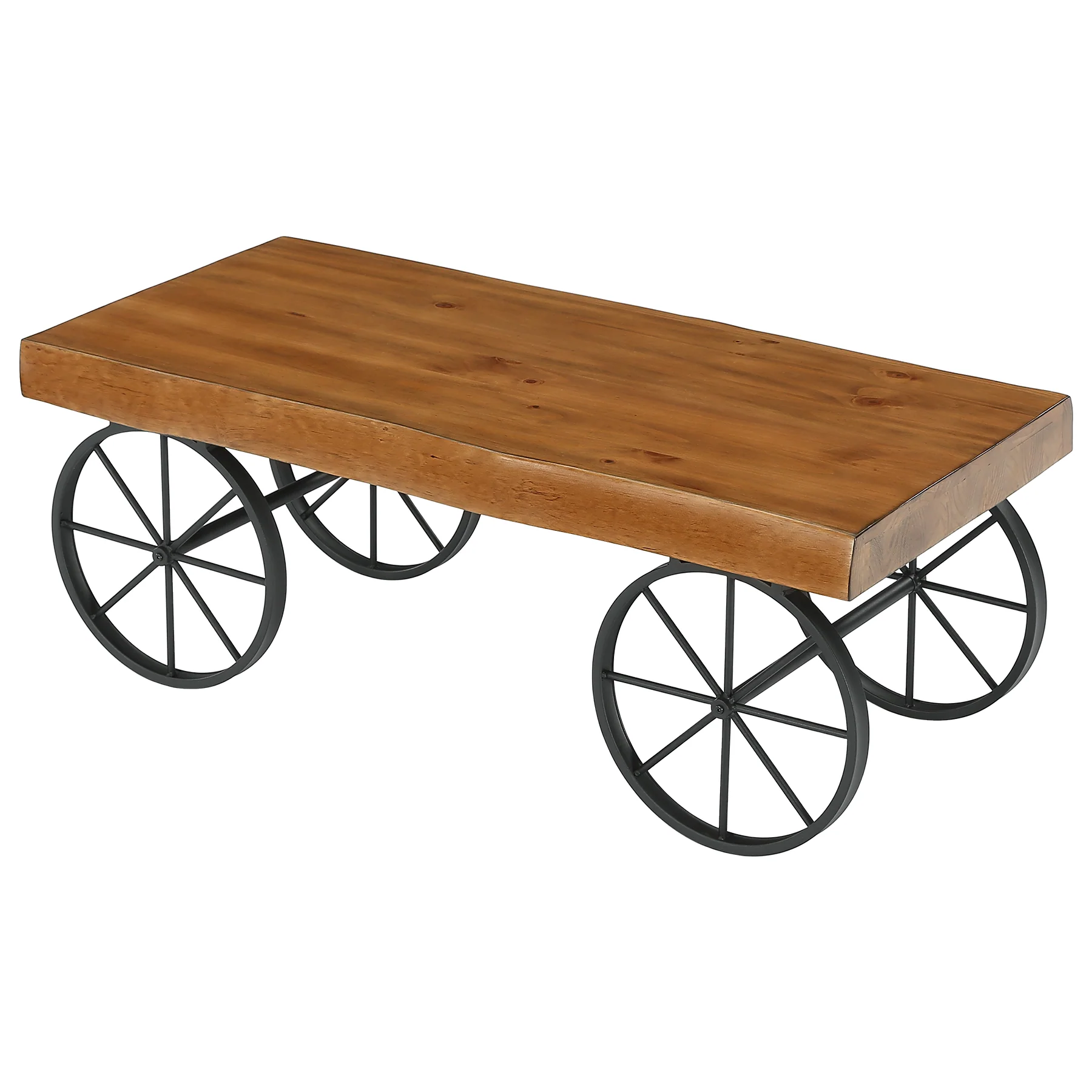 Tribesigns 47.24" Solid Wood Coffee Table, Live Edge Center Table for Living Room - Image 10