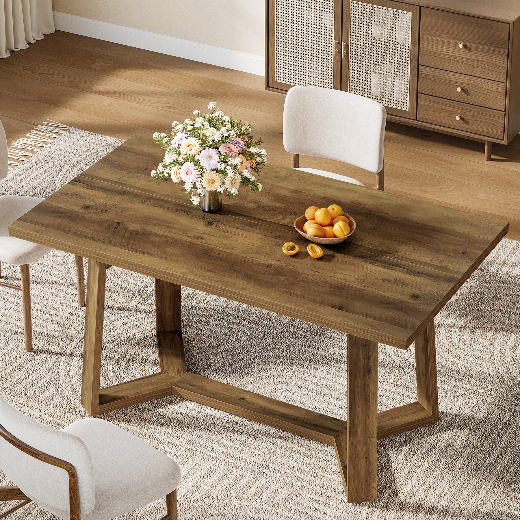 47" Dining Table for 4, Rectangular Kitchen Table with Sturdy Base - Image 6