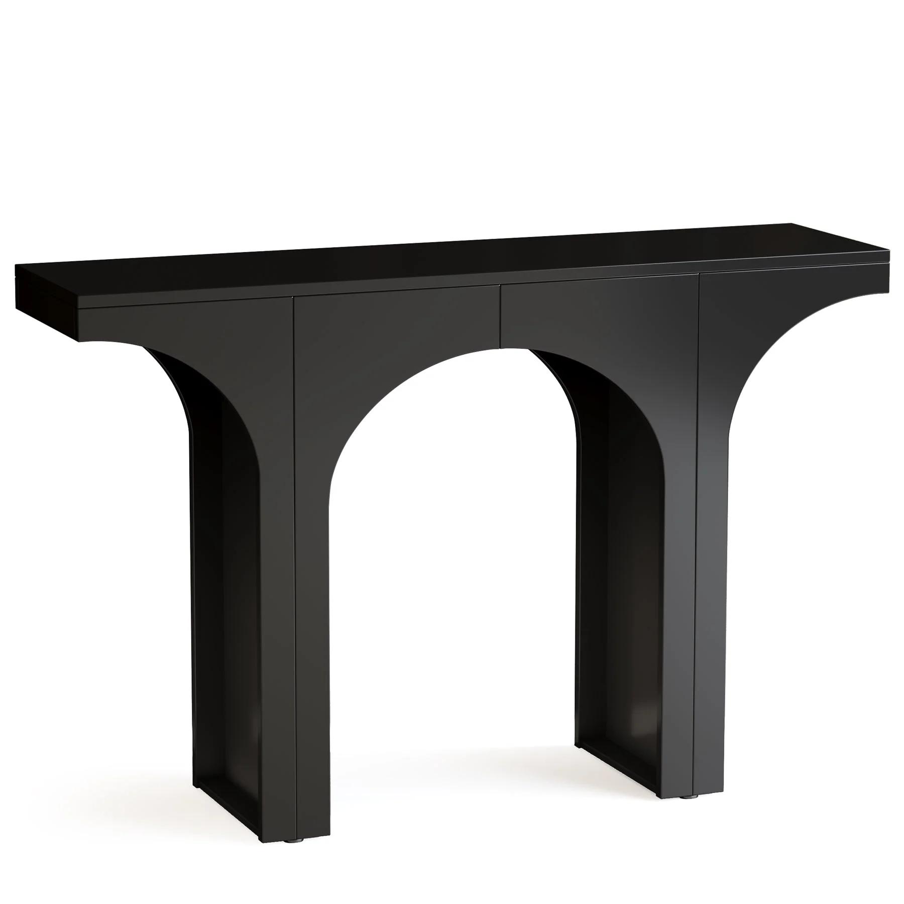 47" Console Table, Wooden Entryway Table Sofa Table with Arch Base - Image 8