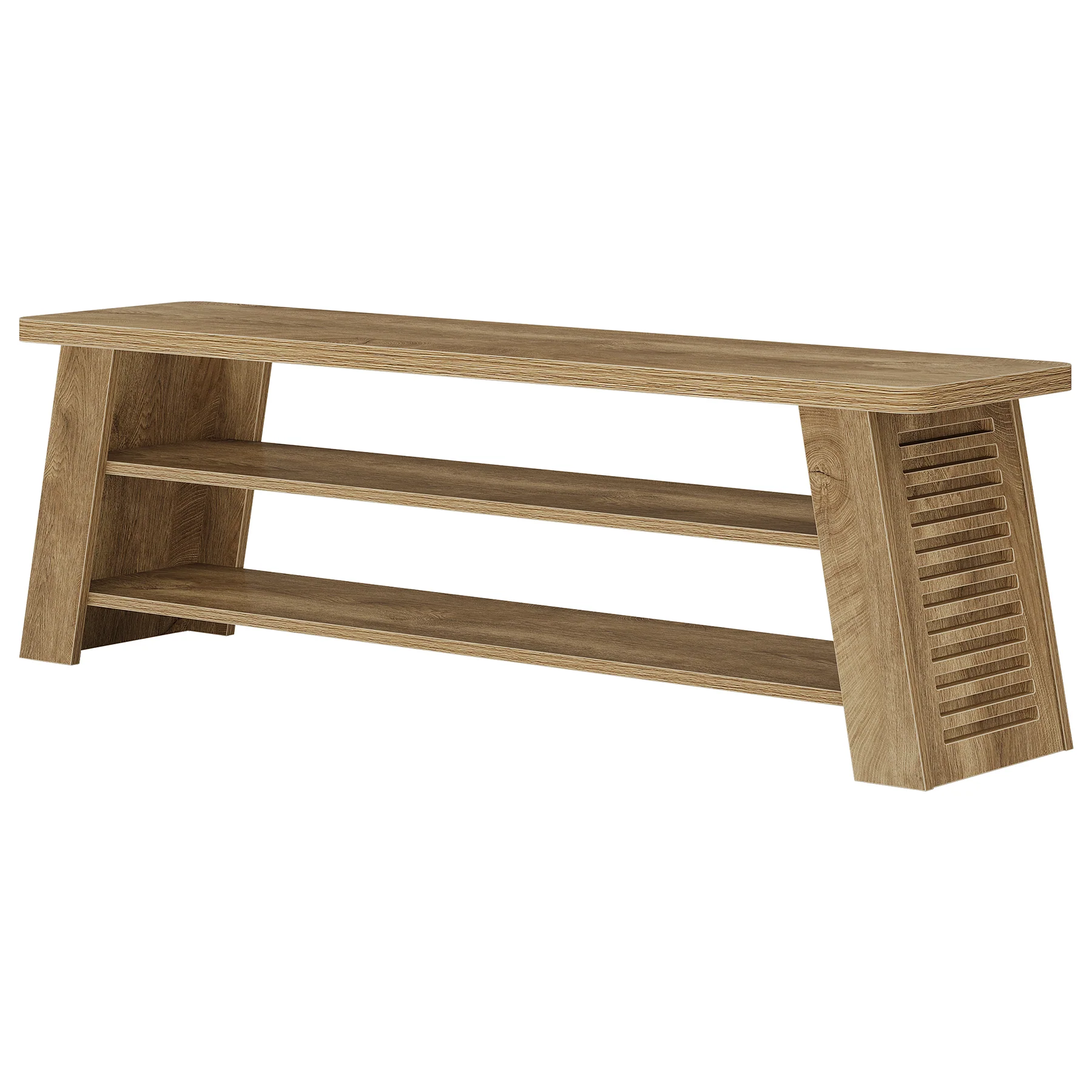 47" TV Stand for 60" TVs, 3-Tier Entertainment Media Center with Storage Shelves - Image 9