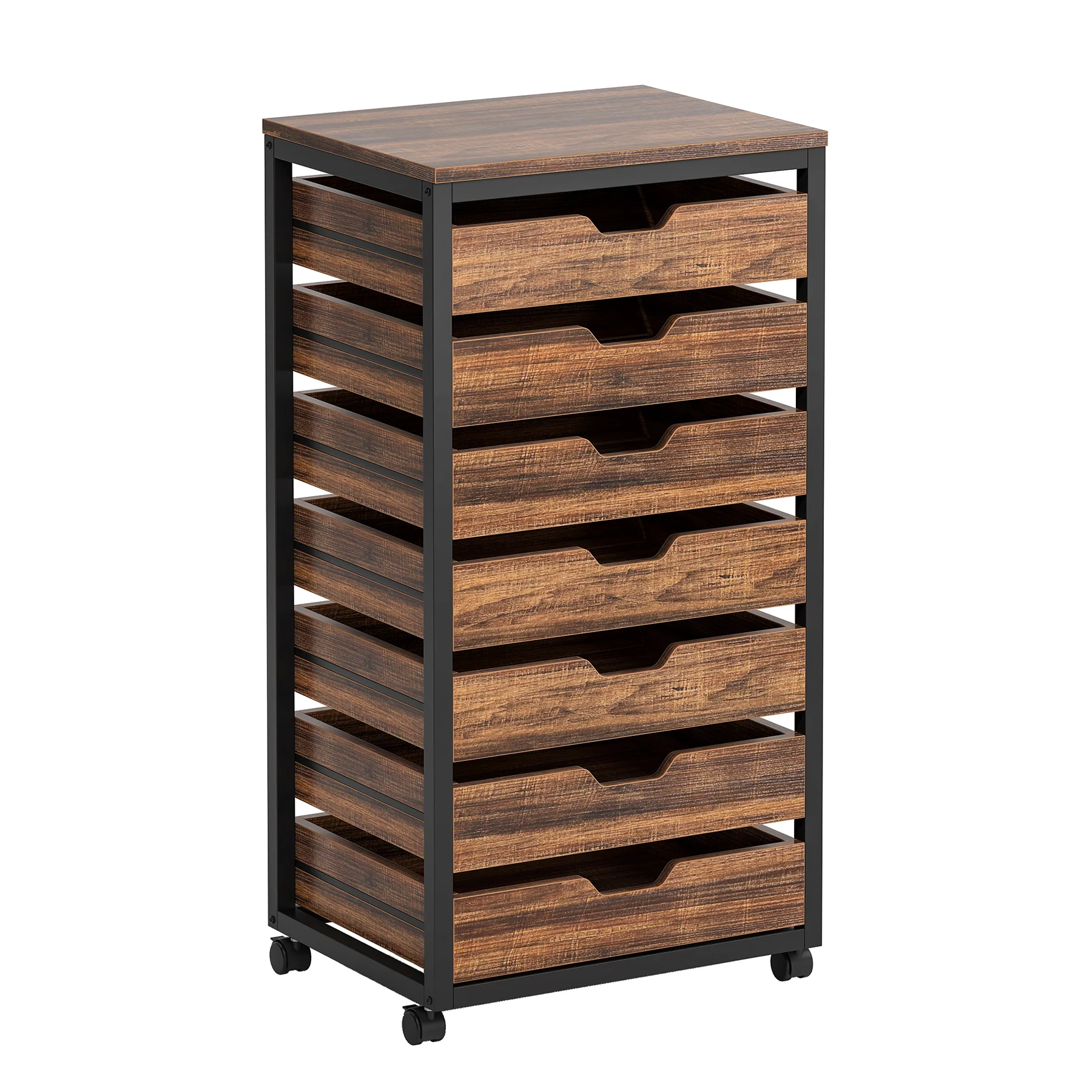 5/7 Drawer File Cabinet, Mobile Drawer Chest Storage Dresser Cabinet - Image 15