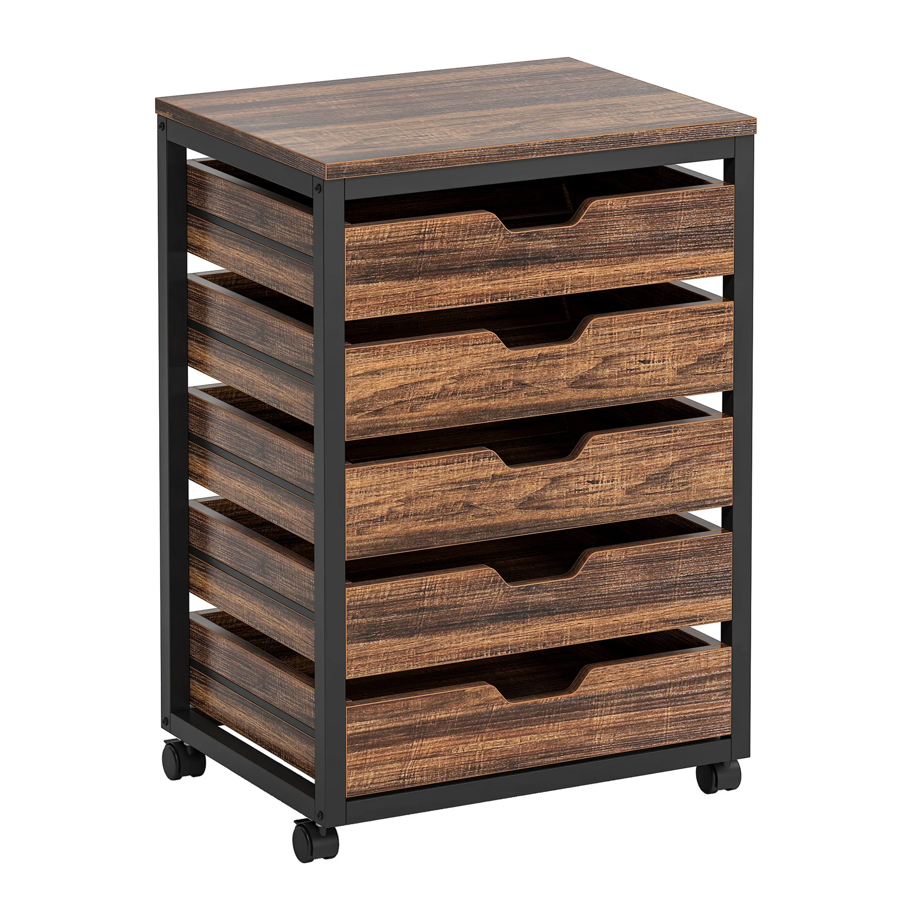 5/7 Drawer File Cabinet, Mobile Drawer Chest Storage Dresser Cabinet - Image 17