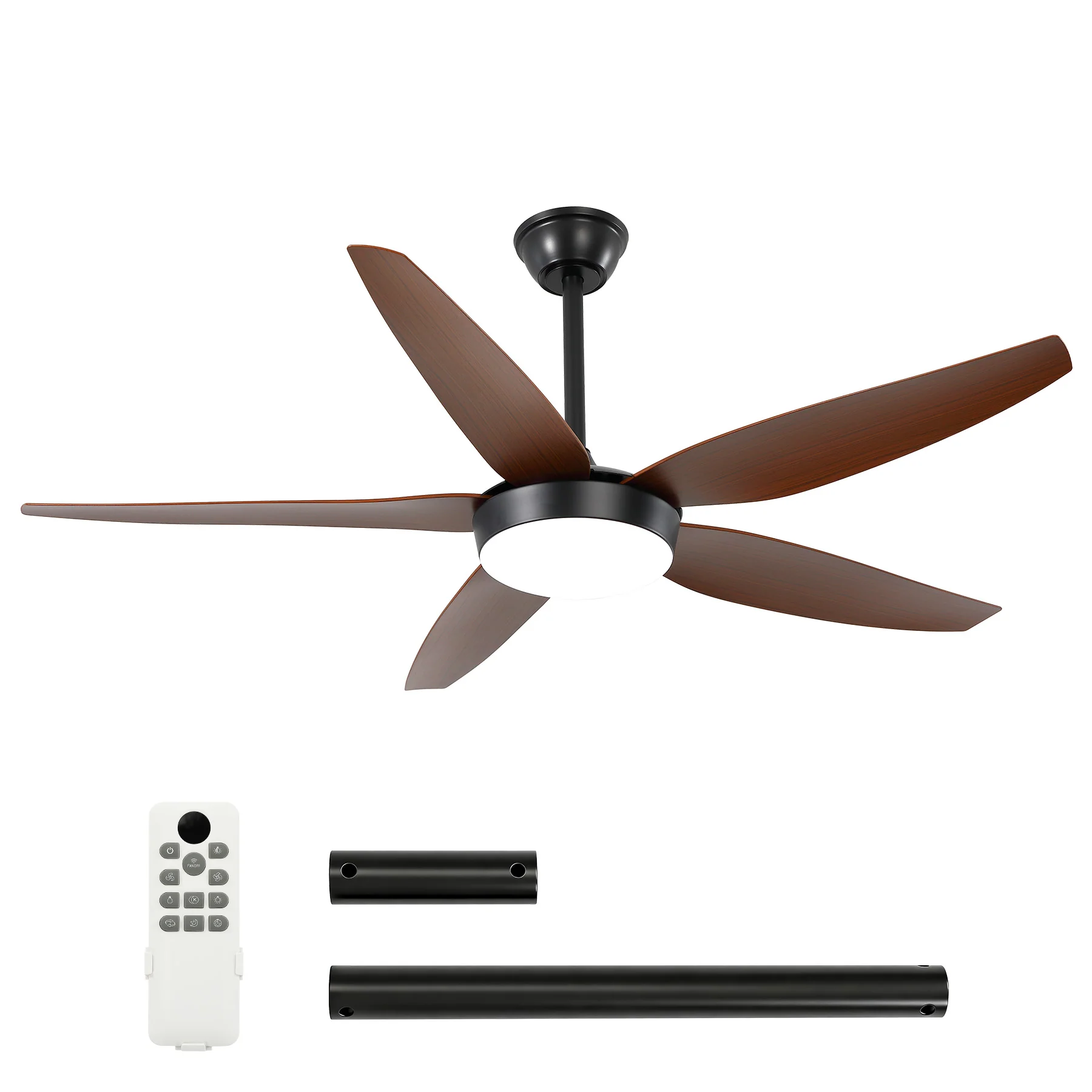 5 Blades Ceiling Fans with Dimmable LED Light and Remote Control - Image 8