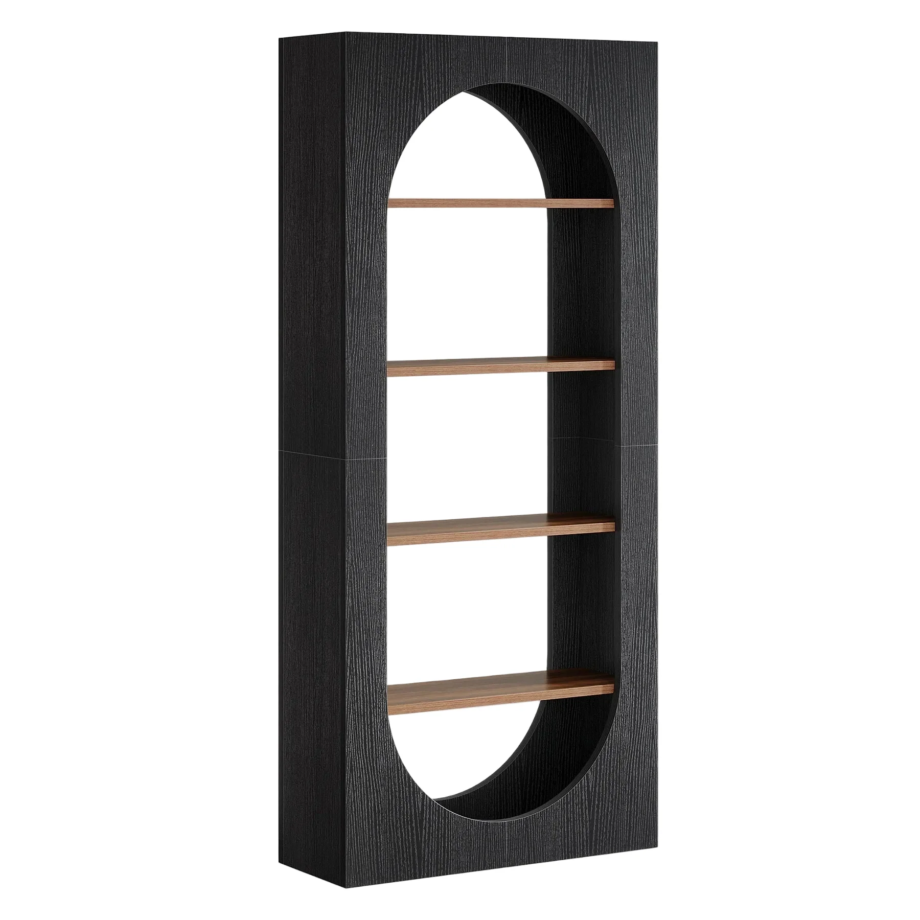 70.8-Inch Arched Bookcase, 5-Tier Freestanding Modern Tall Bookshelf - Image 9