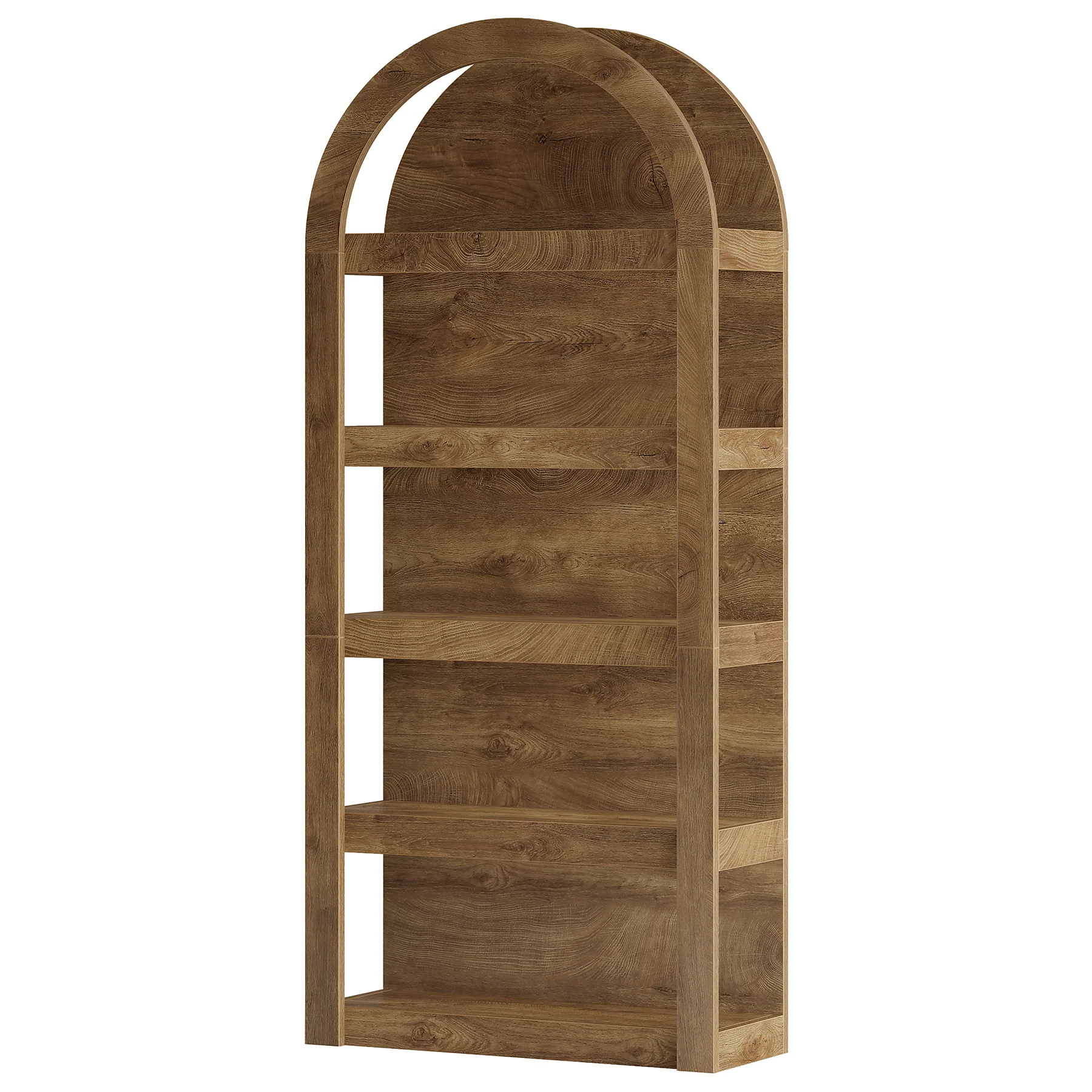 5-Tier Arched Bookshelf, 71" Tall Rack Bookcase Display Shelf for Home Office - Image 9