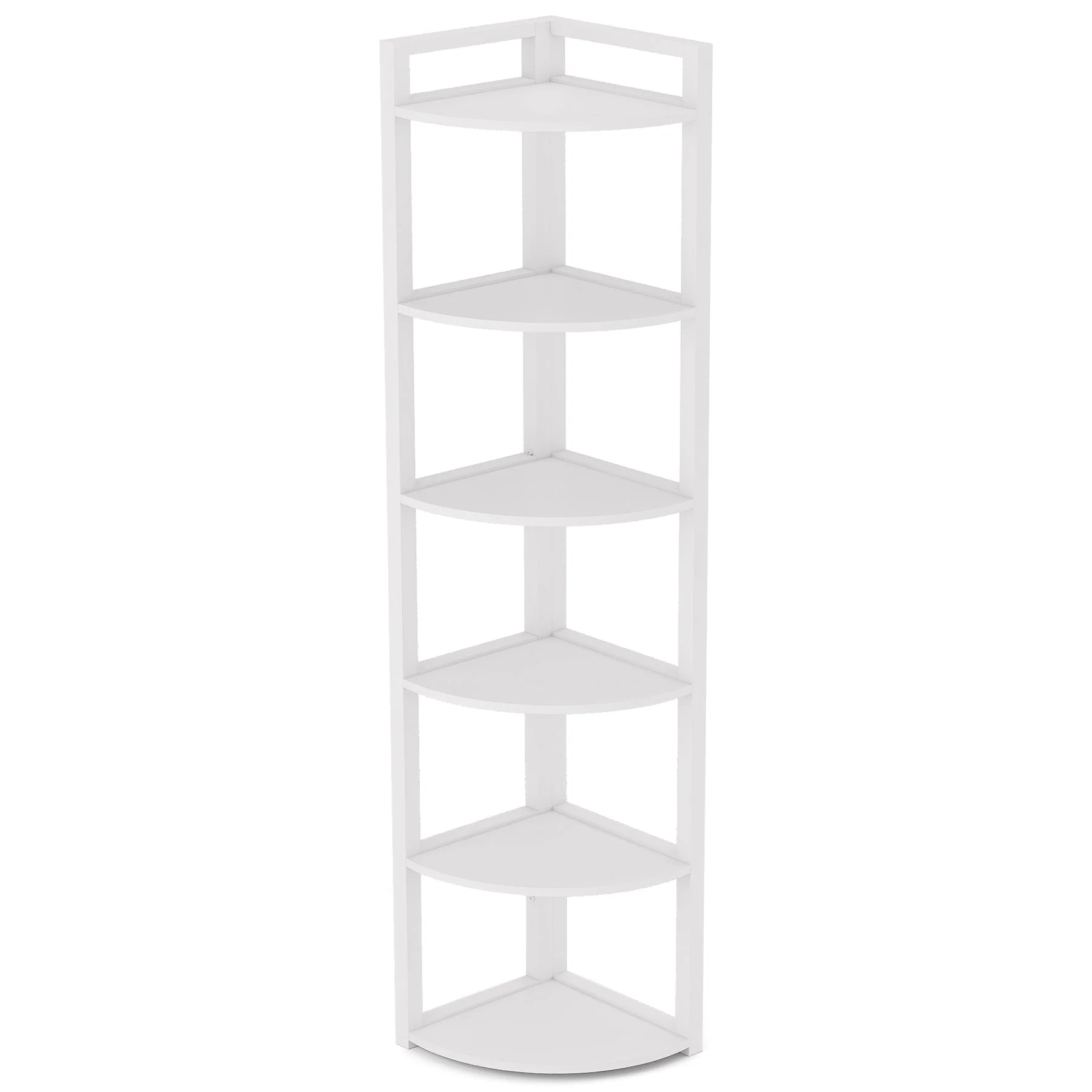 6-Tier Corner Shelf, Small Corner Bookshelf Storage Rack - Image 10