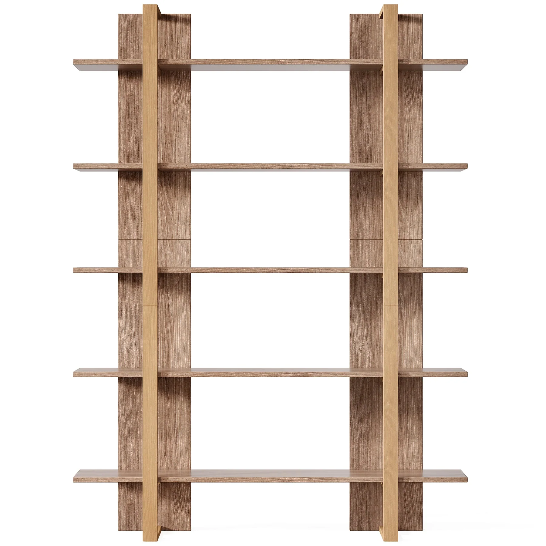70.8" Bookshelf, 5-Tier Etagere Bookcase Display Shelf - Image 8