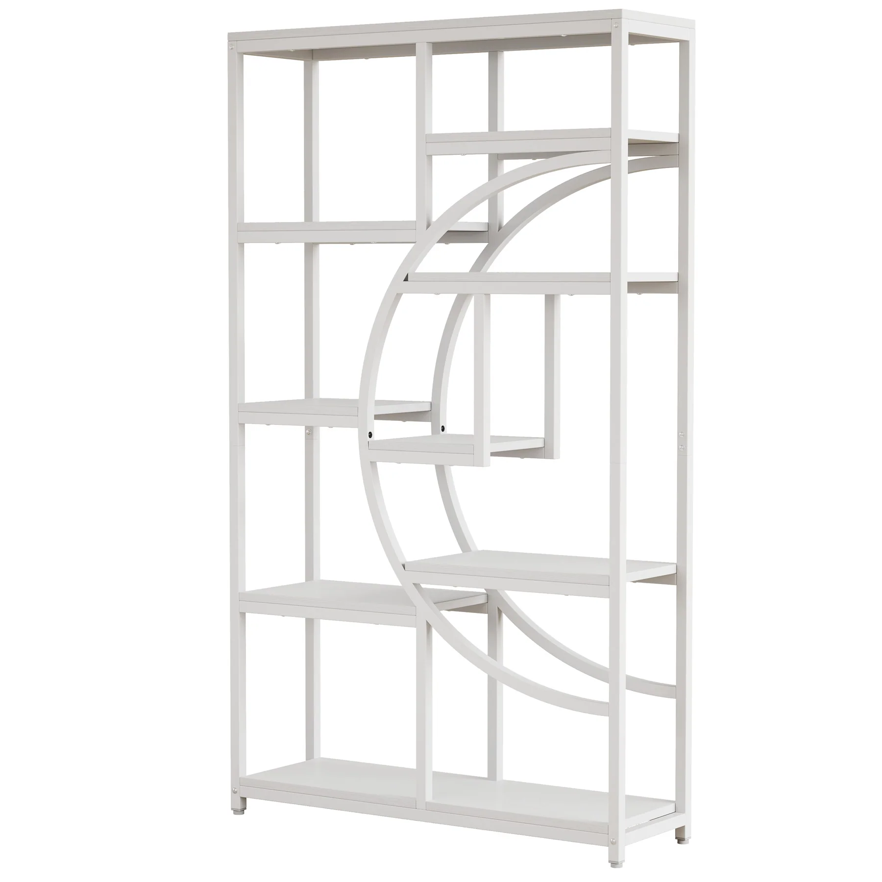 5-Tier Etagere Bookshelf, 68.9" Bookcase with 9 Open Shelves - Image 15