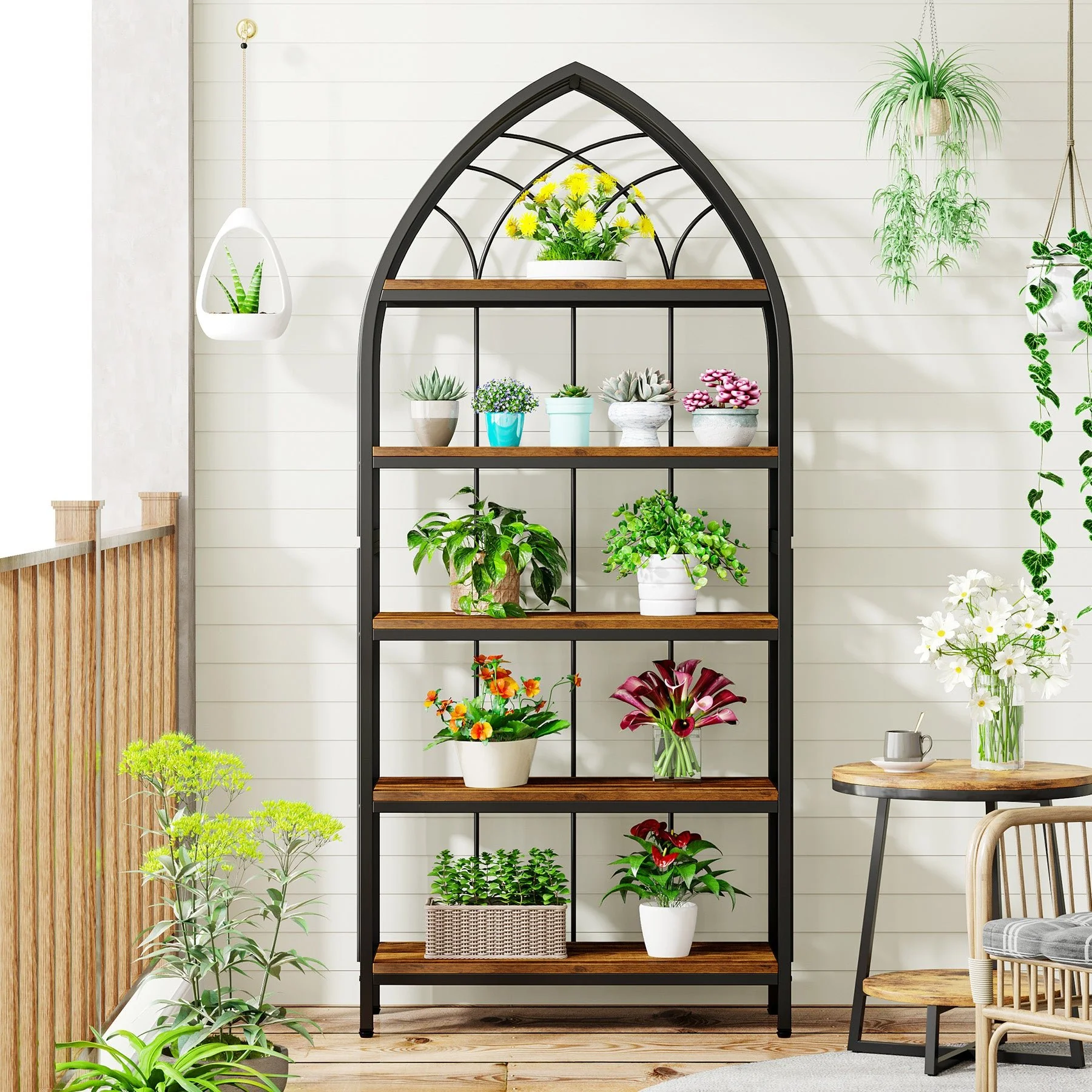 5-Tier Plant Stand, 74.8" Plant Shelf Flower Potted Stand Rack - Image 5