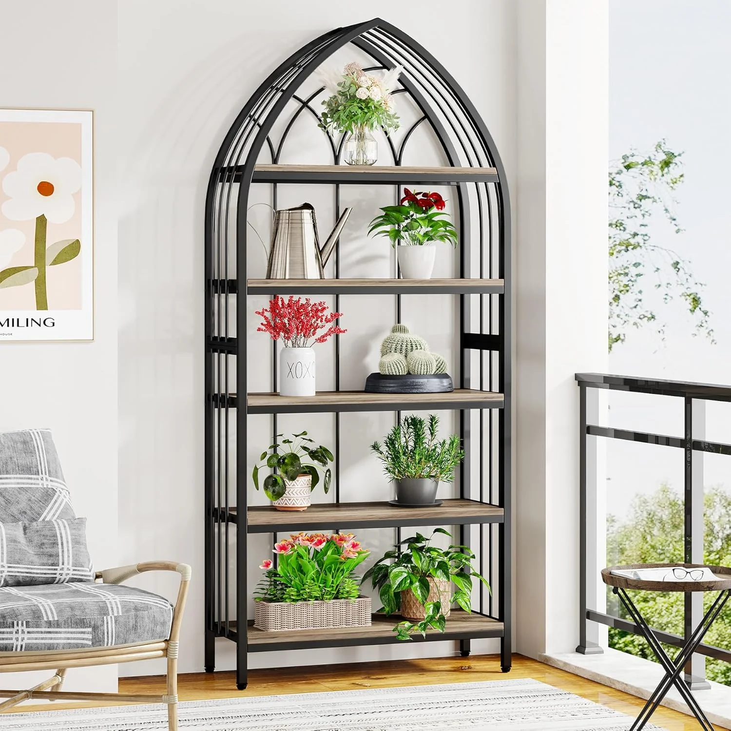 5-Tier Plant Stand, 74.8" Plant Shelf Flower Potted Stand Rack - Image 8