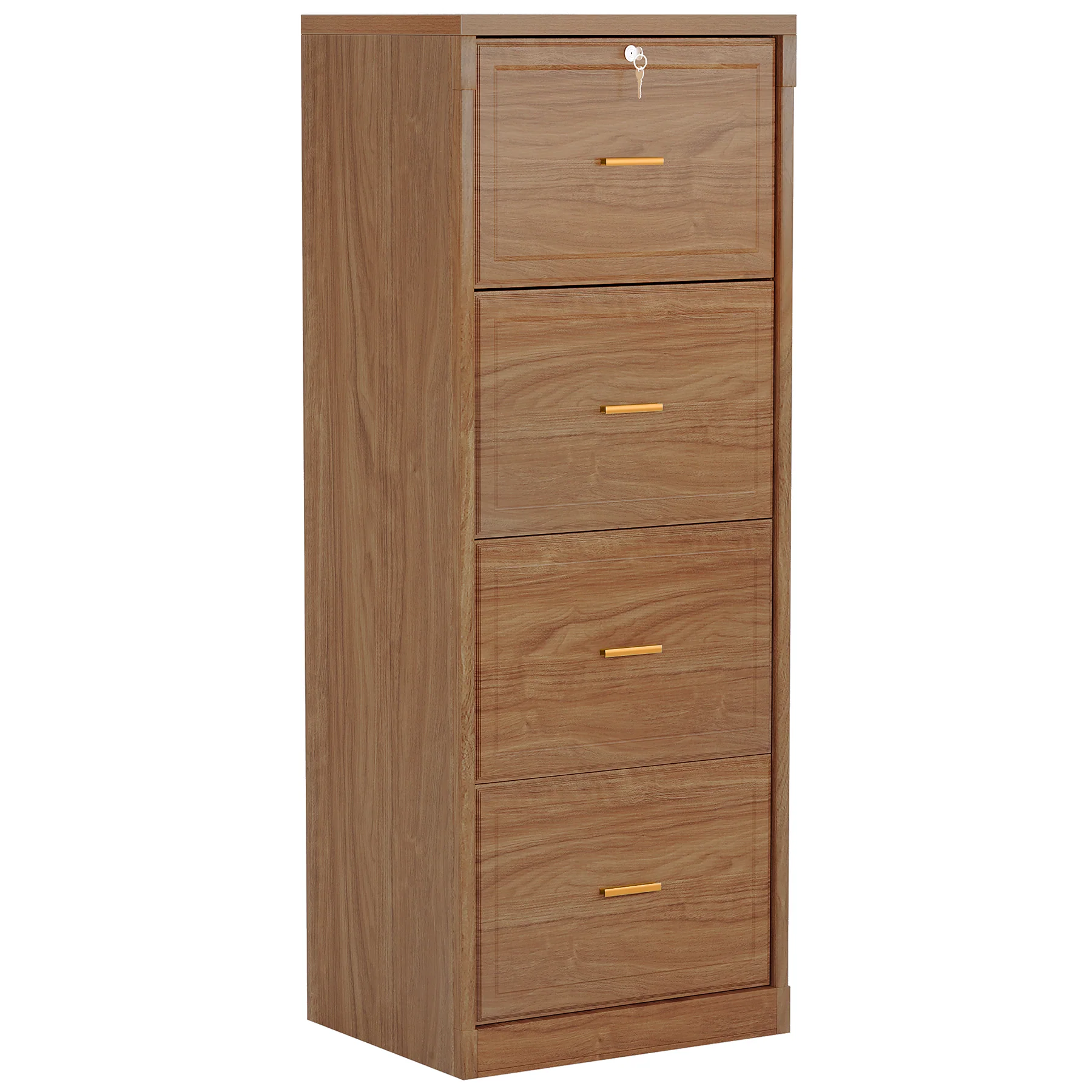 51" File Cabinet, Vertical Filing Cabinet with 4 Storage Drawers - Image 9