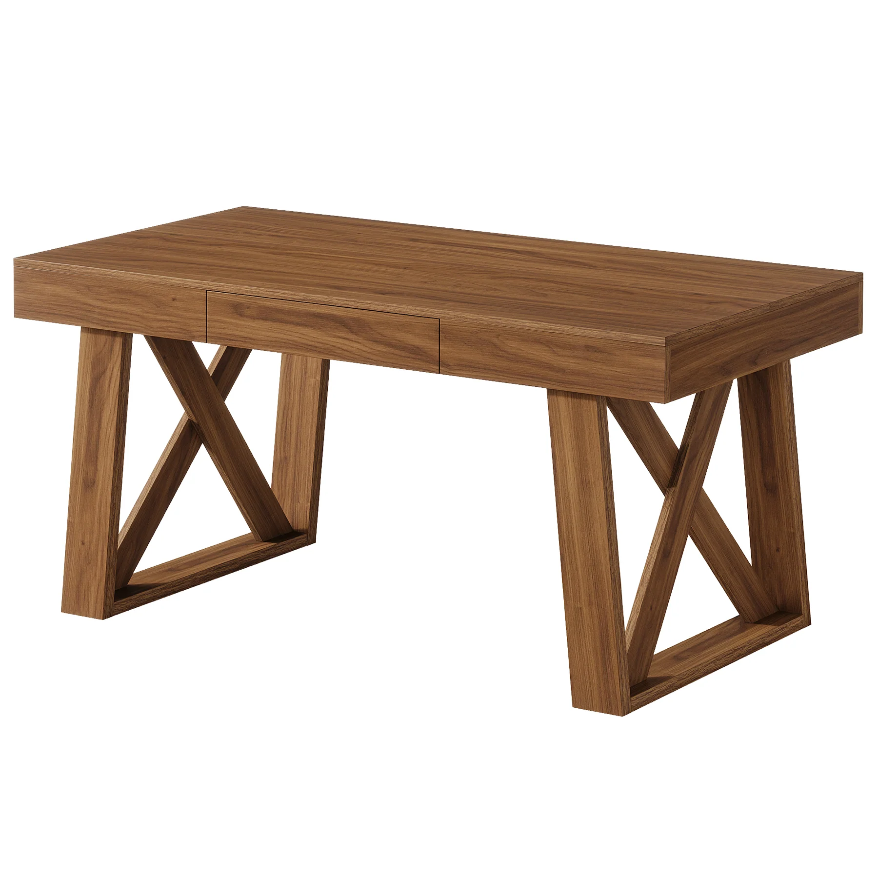 55" Executive Desk, Modern Computer Office Desk with Drawer - Image 9