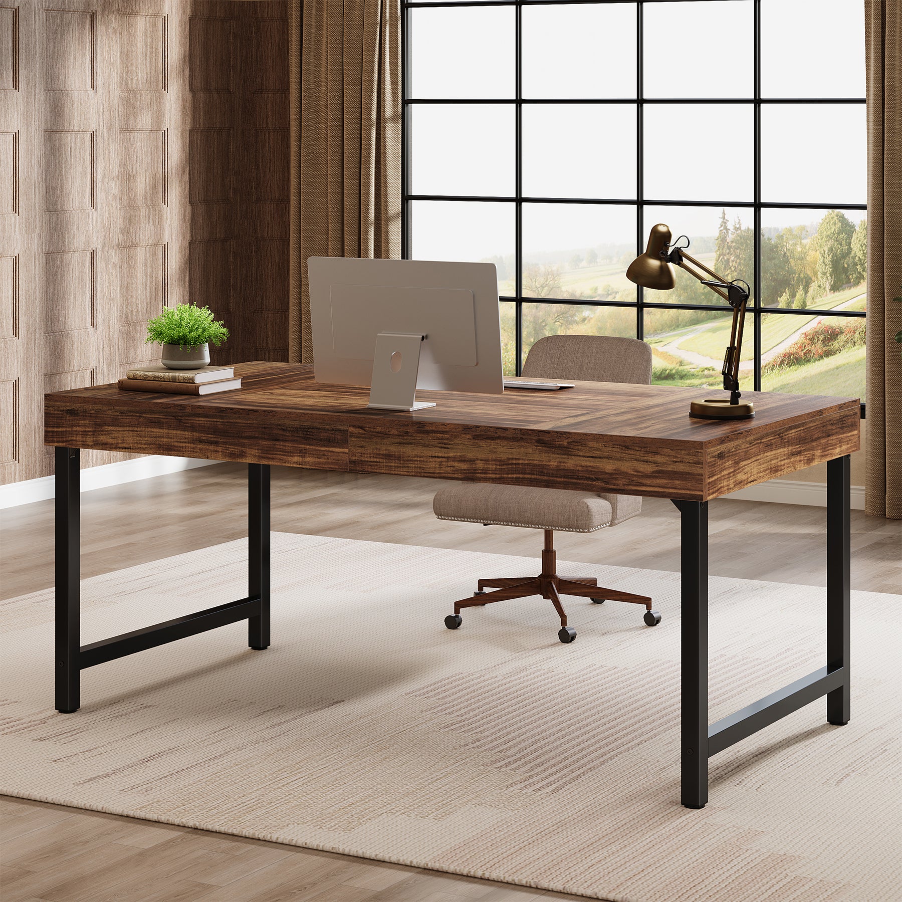 55" Executive Desk, Simple Computer Desk for Home Office - Image 11