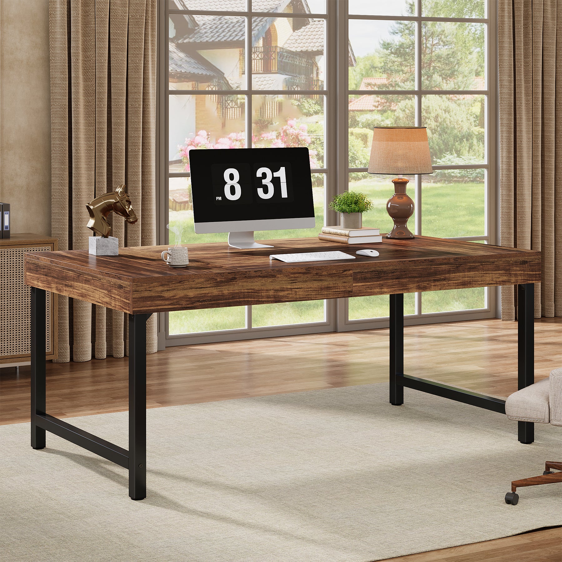55" Executive Desk, Simple Computer Desk for Home Office - Image 12