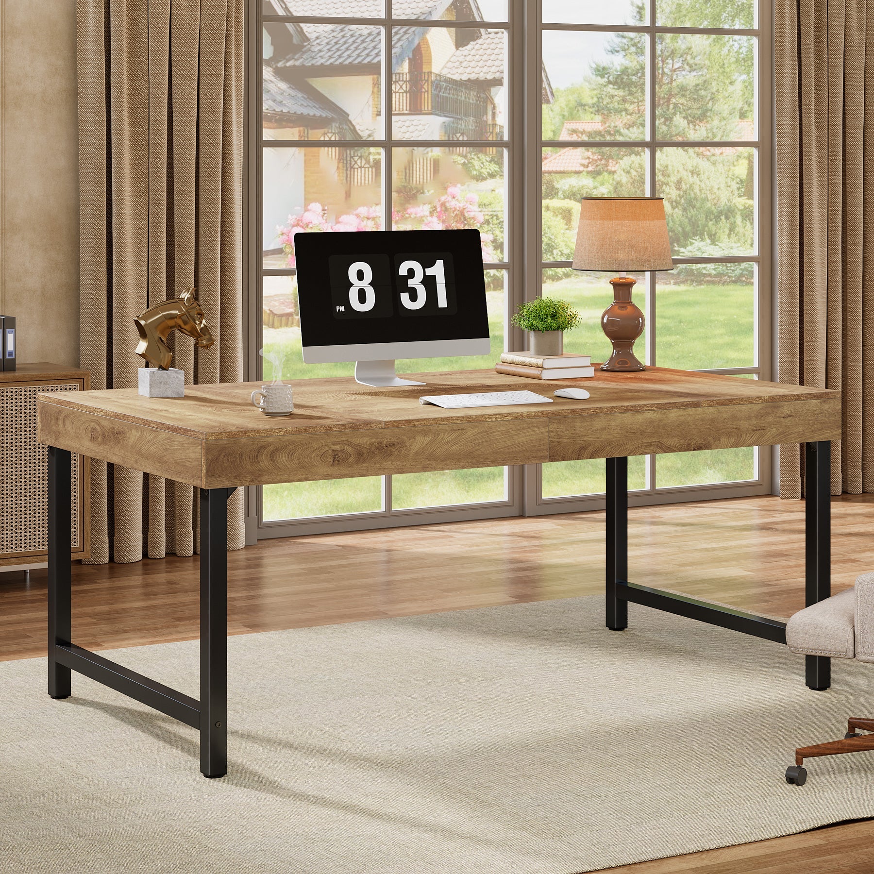 55" Executive Desk, Simple Computer Desk for Home Office - Image 3