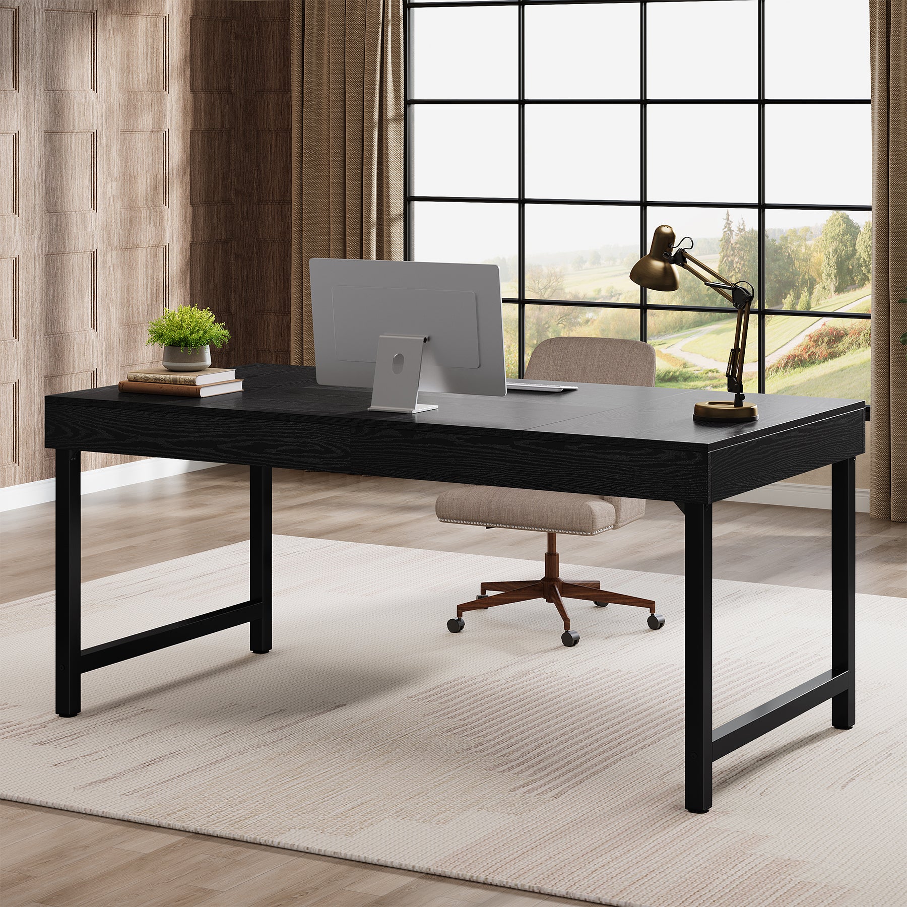 55" Executive Desk, Simple Computer Desk for Home Office - Image 8