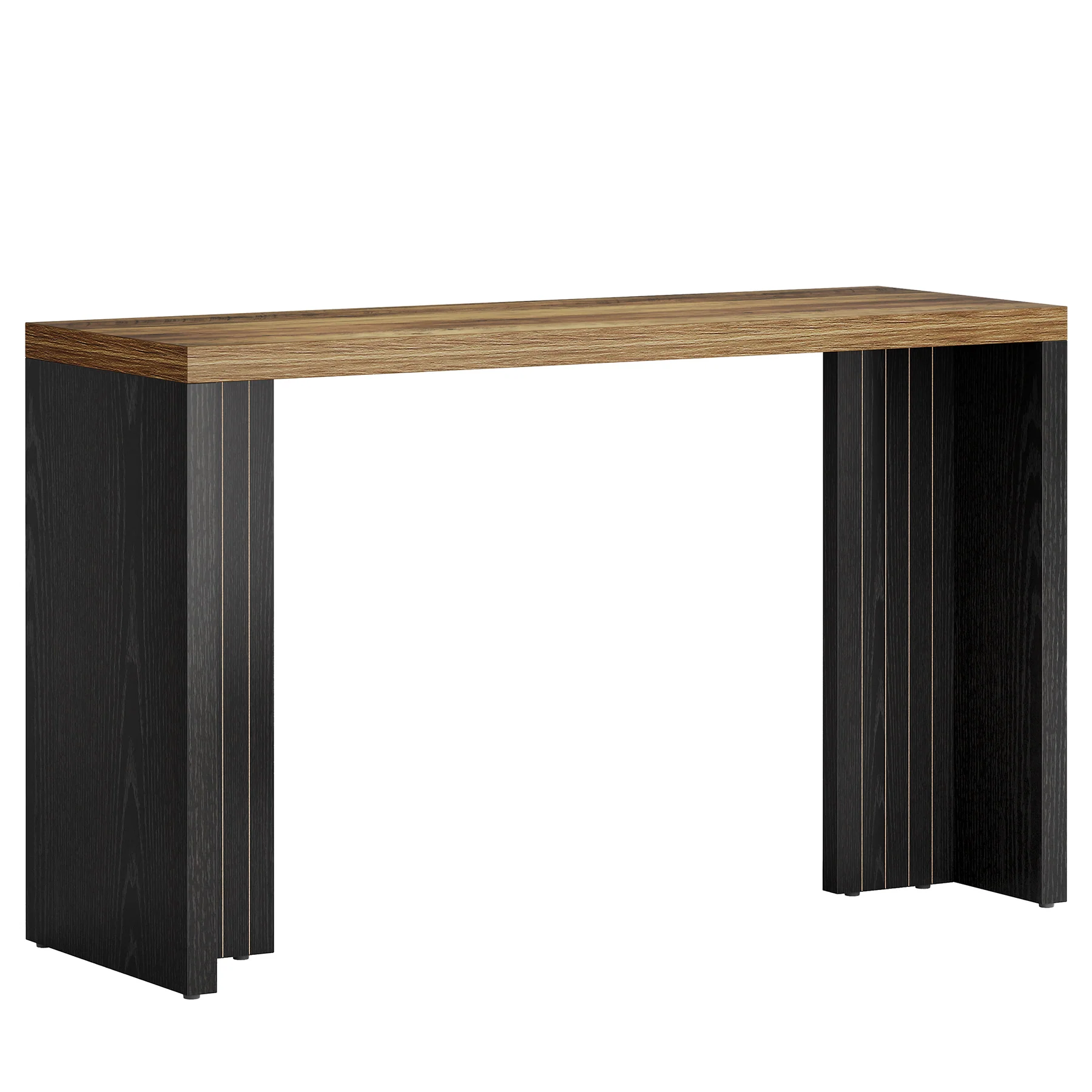 55" Bar Table, Moedern Counter Height Pub Table with Faux Marble Tabletop - Image 11