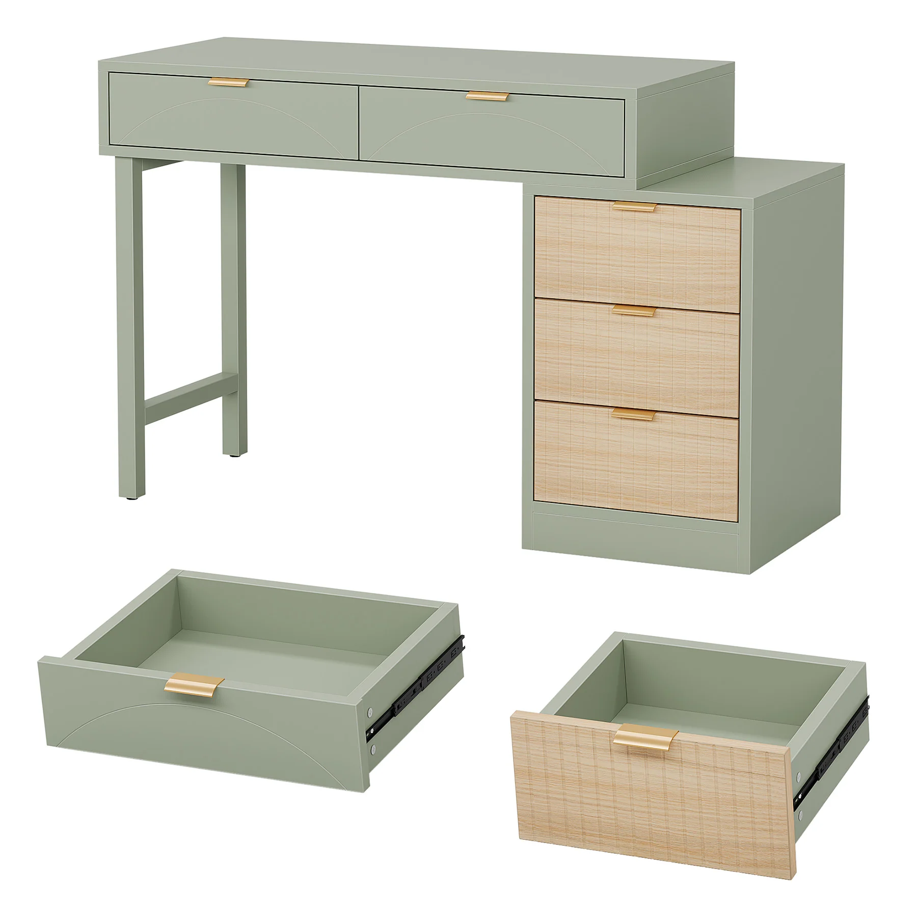 55" Makeup Vanity Table, Rustic Dressing Table Makeup Table - Image 14