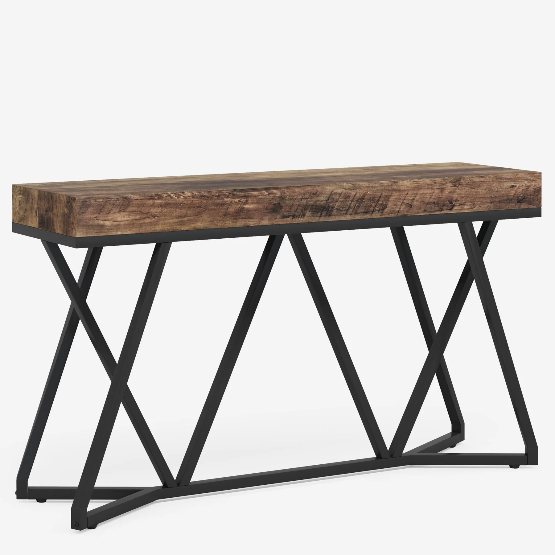 Farmhouse Console Table, 55" Sofa Table Wood Entryway Table - Image 9