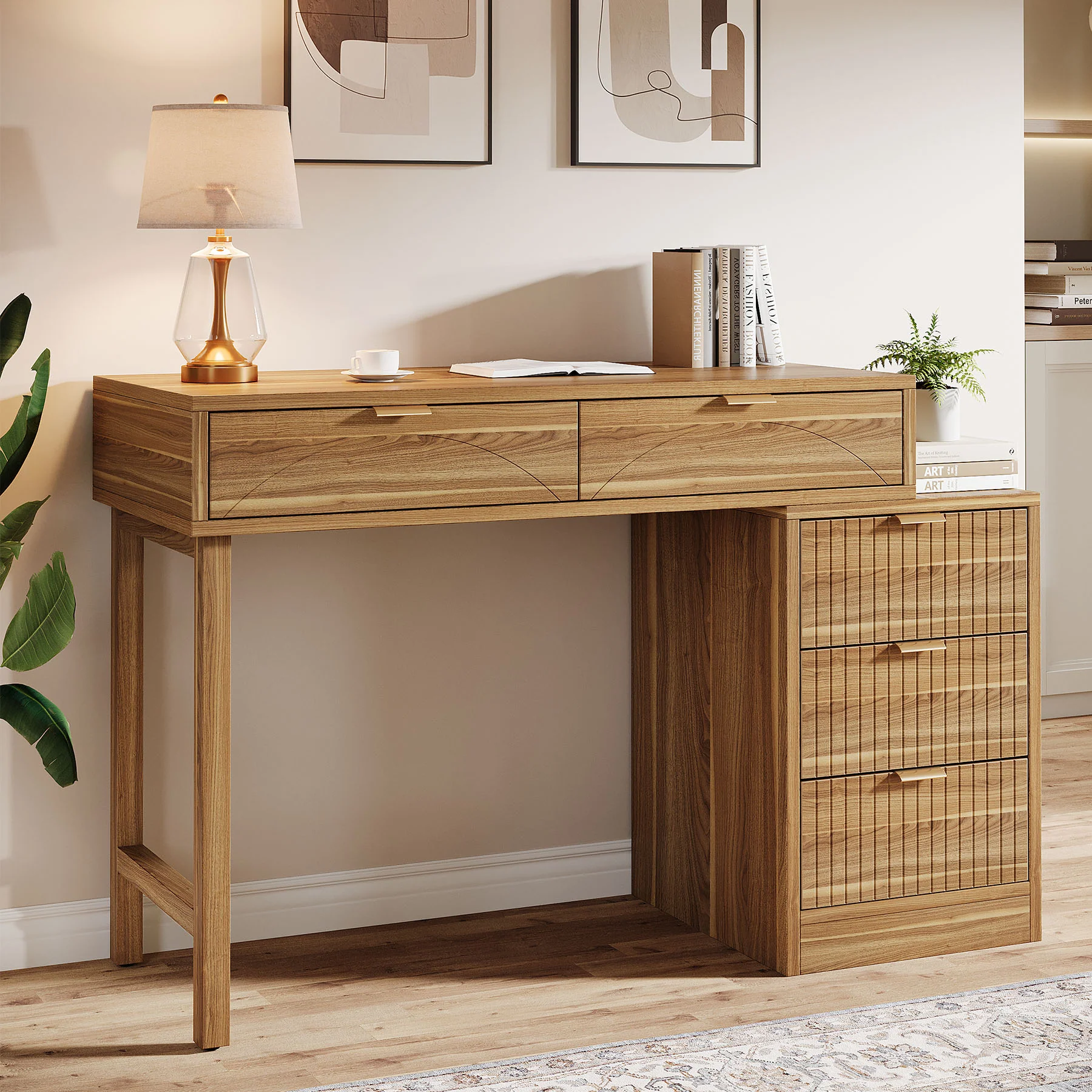 55" Computer Desk, Modern Home Office Desk Study Desk - Image 11