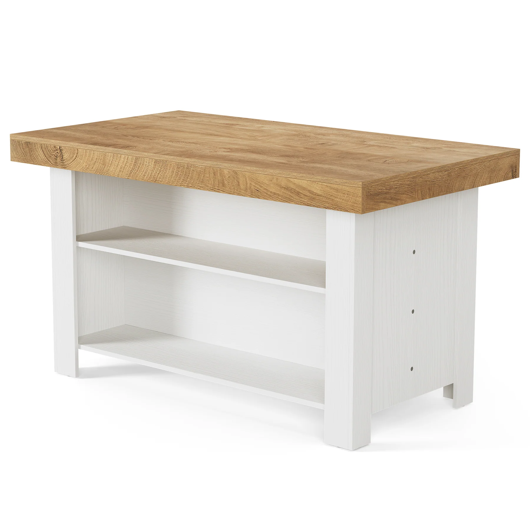 55" Kitchen Island, 3-Tier Island Table Counter Height Bar Table - Image 12