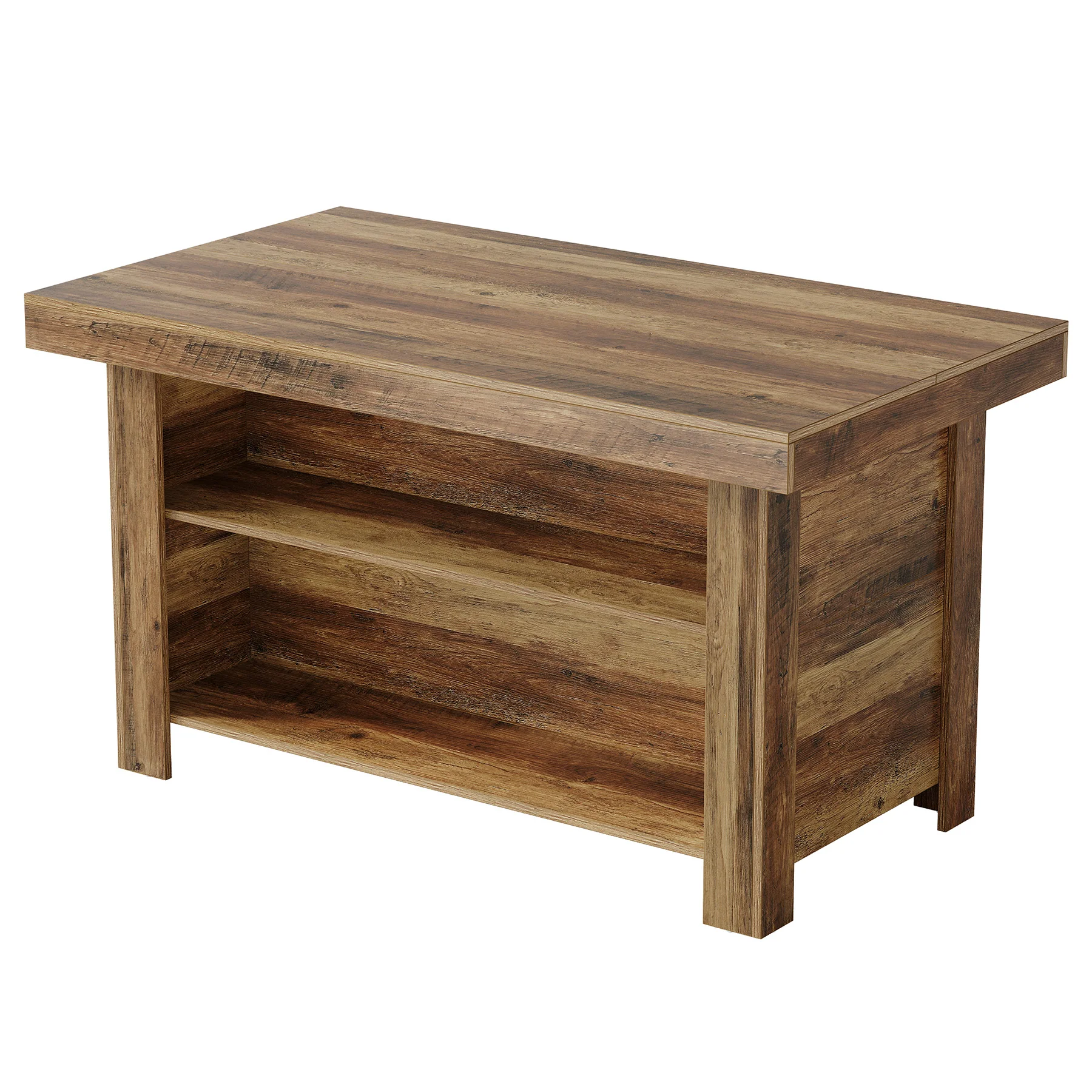 55" Kitchen Island, 3-Tier Island Table Counter Height Bar Table - Image 13