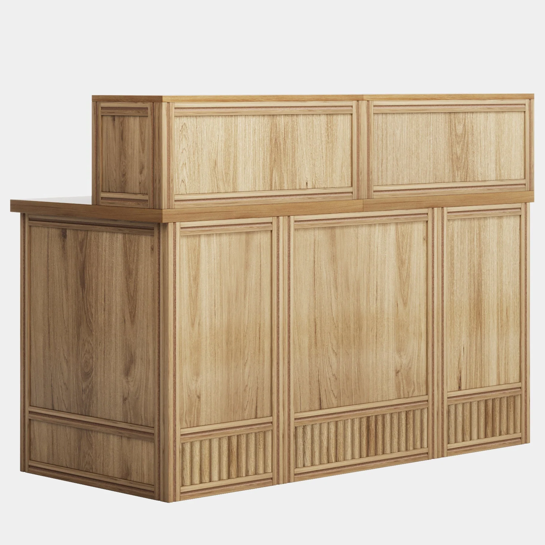 57" Reception Desk Front Desk with Counter & Metal Frame - Image 11