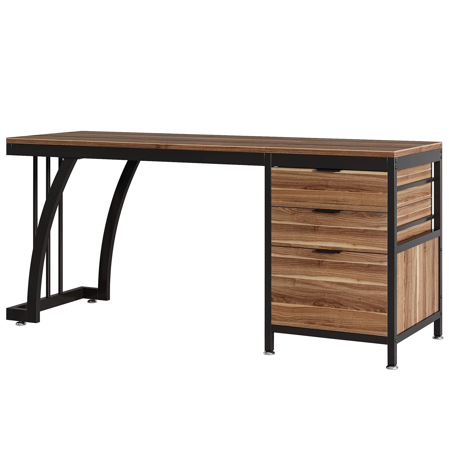 3-Drawer Makeup Vanity Desk, 59" Dressing Table with Reversible Drawers (Only Desk) - Image 11