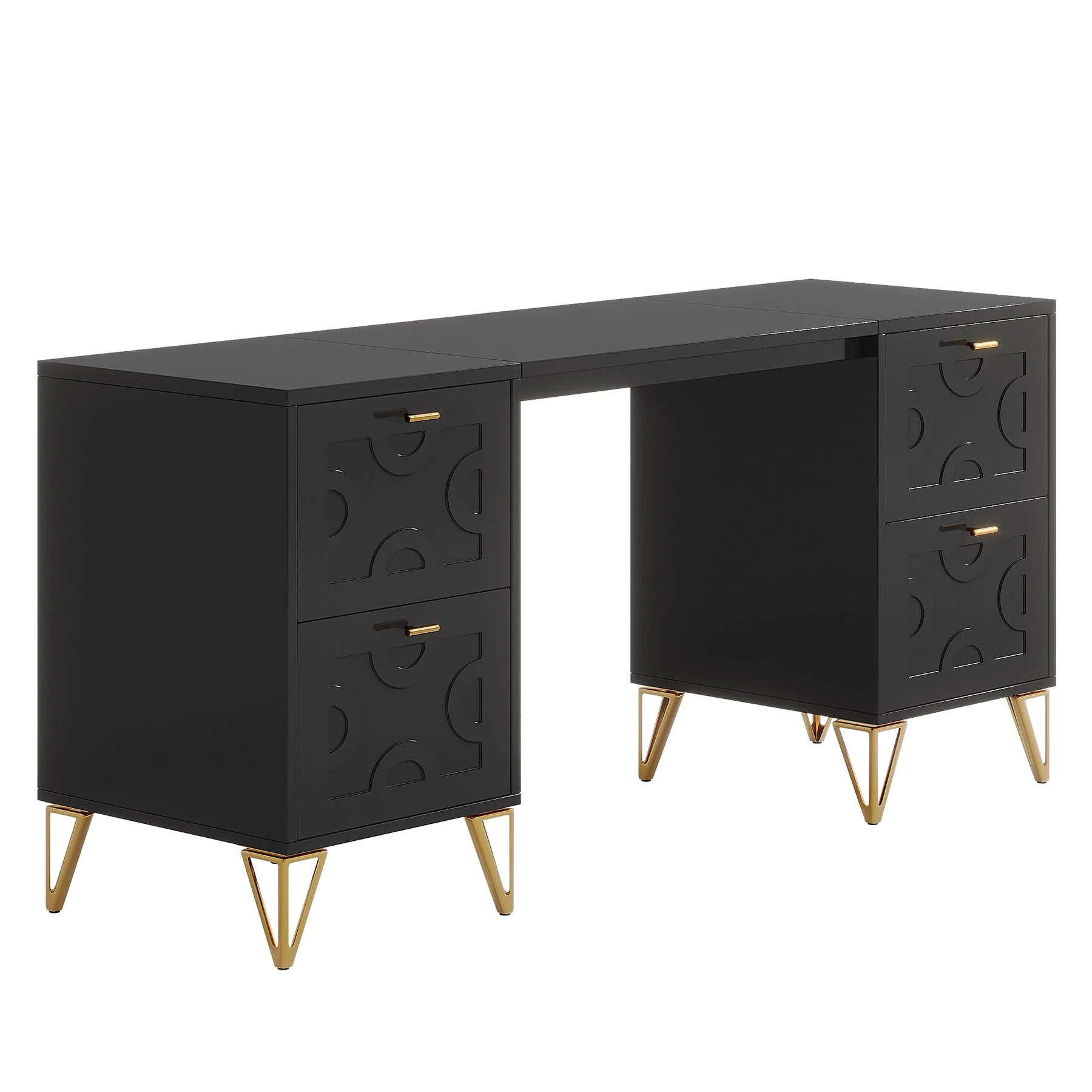 59" Makeup Vanity Desk, Modern Dressing Table with 4 Drawers (Without Mirror) - Image 10