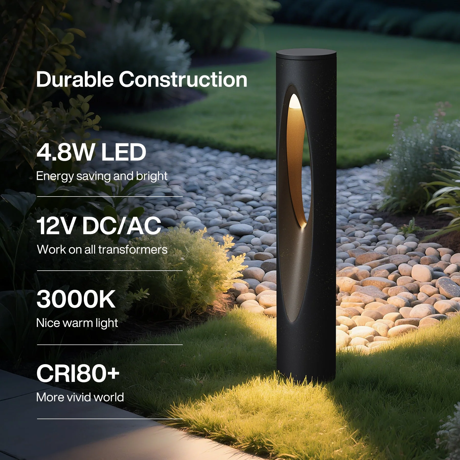 6-Pack Low-Voltage Landscape Lights, 4.8W LED Pathway Lights - Image 5