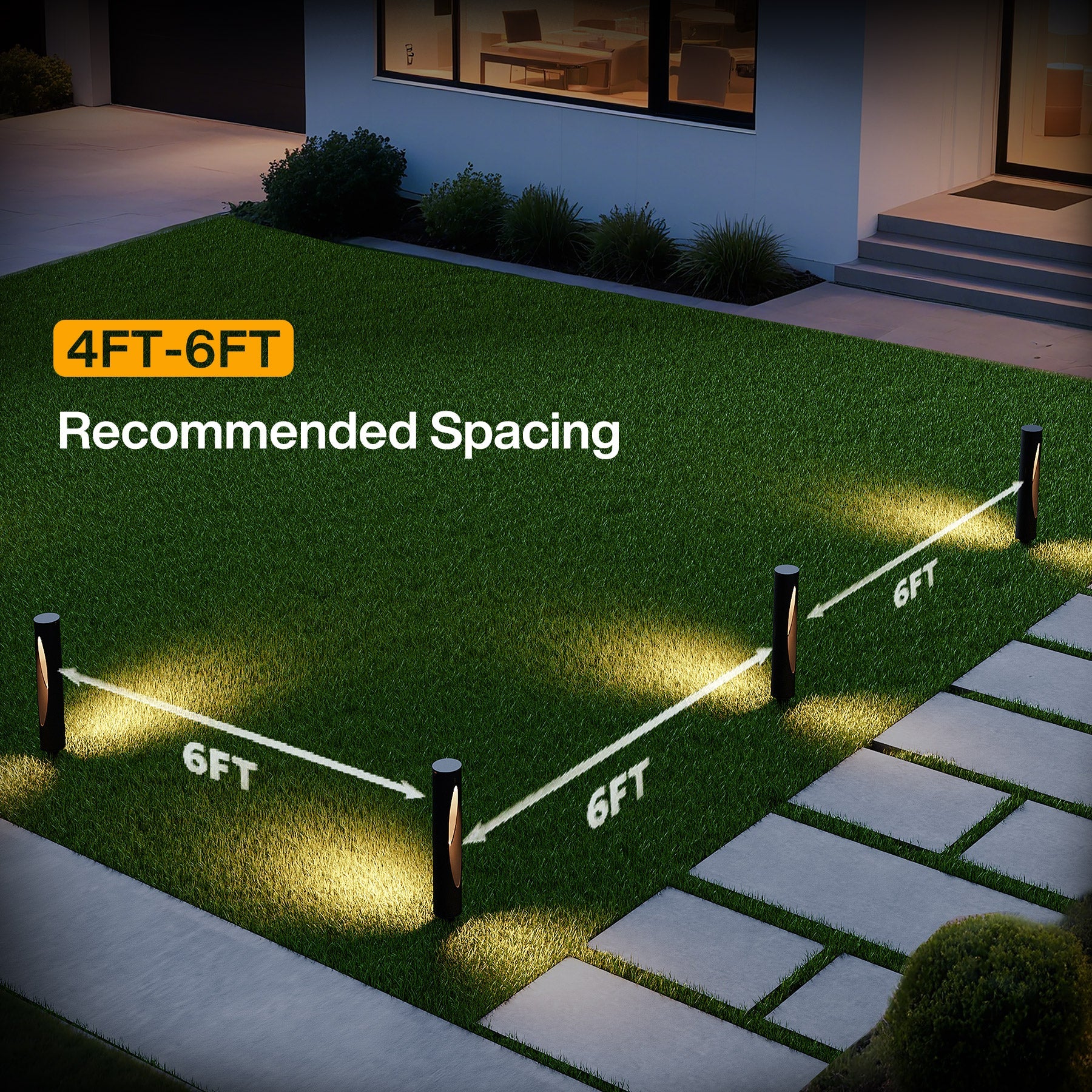6-Pack Low-Voltage Landscape Lights, 4.8W LED Pathway Lights - Image 8