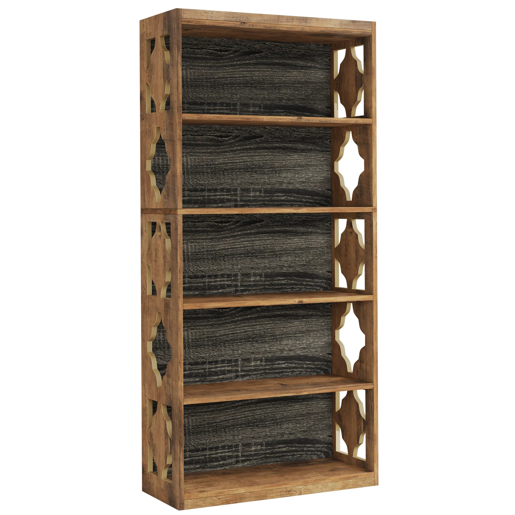 6-Tier Bookshelf, 70-Inch Wood Bookcase with Storage Shelves - Image 8