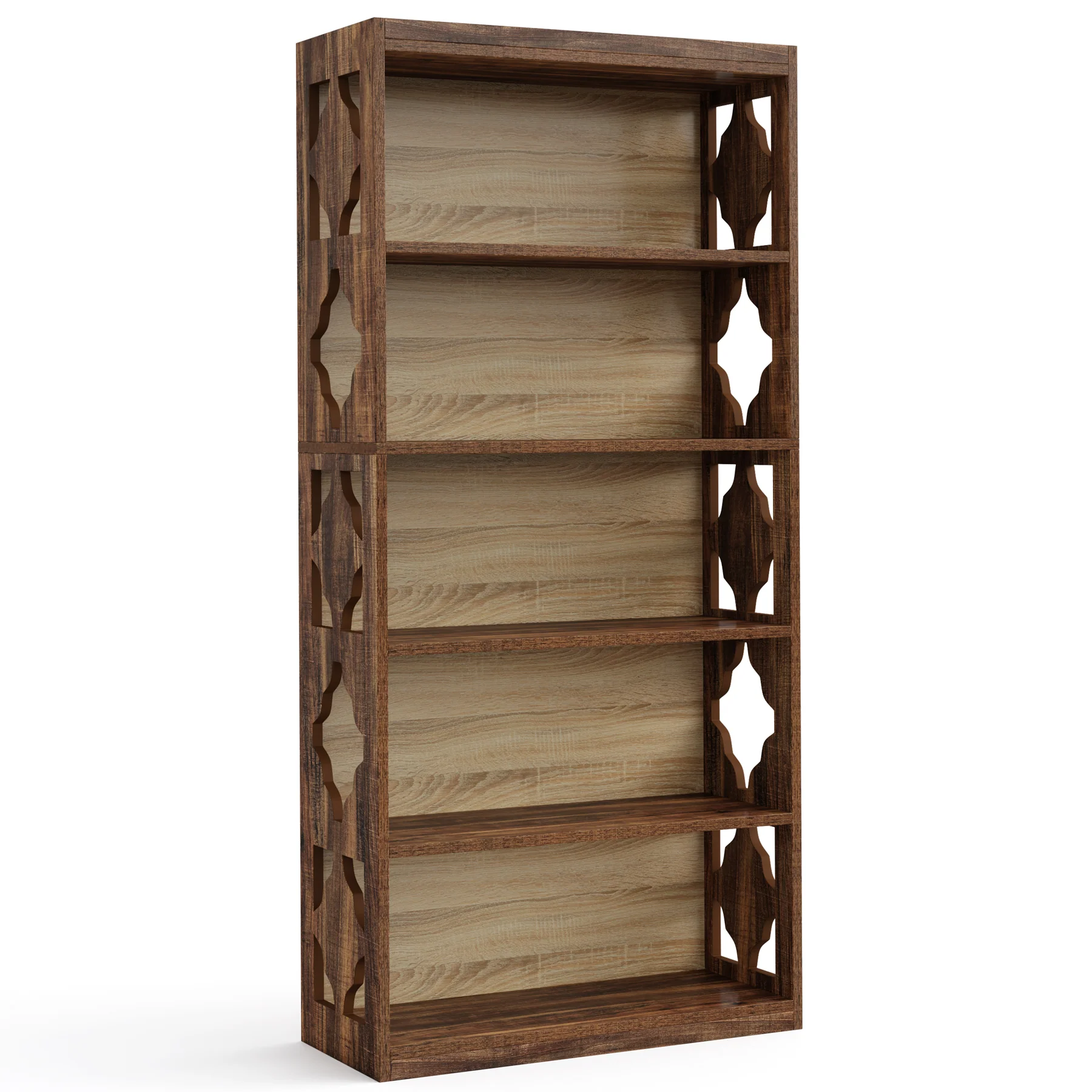 6-Tier Bookshelf, 70-Inch Wood Bookcase with Storage Shelves - Image 9
